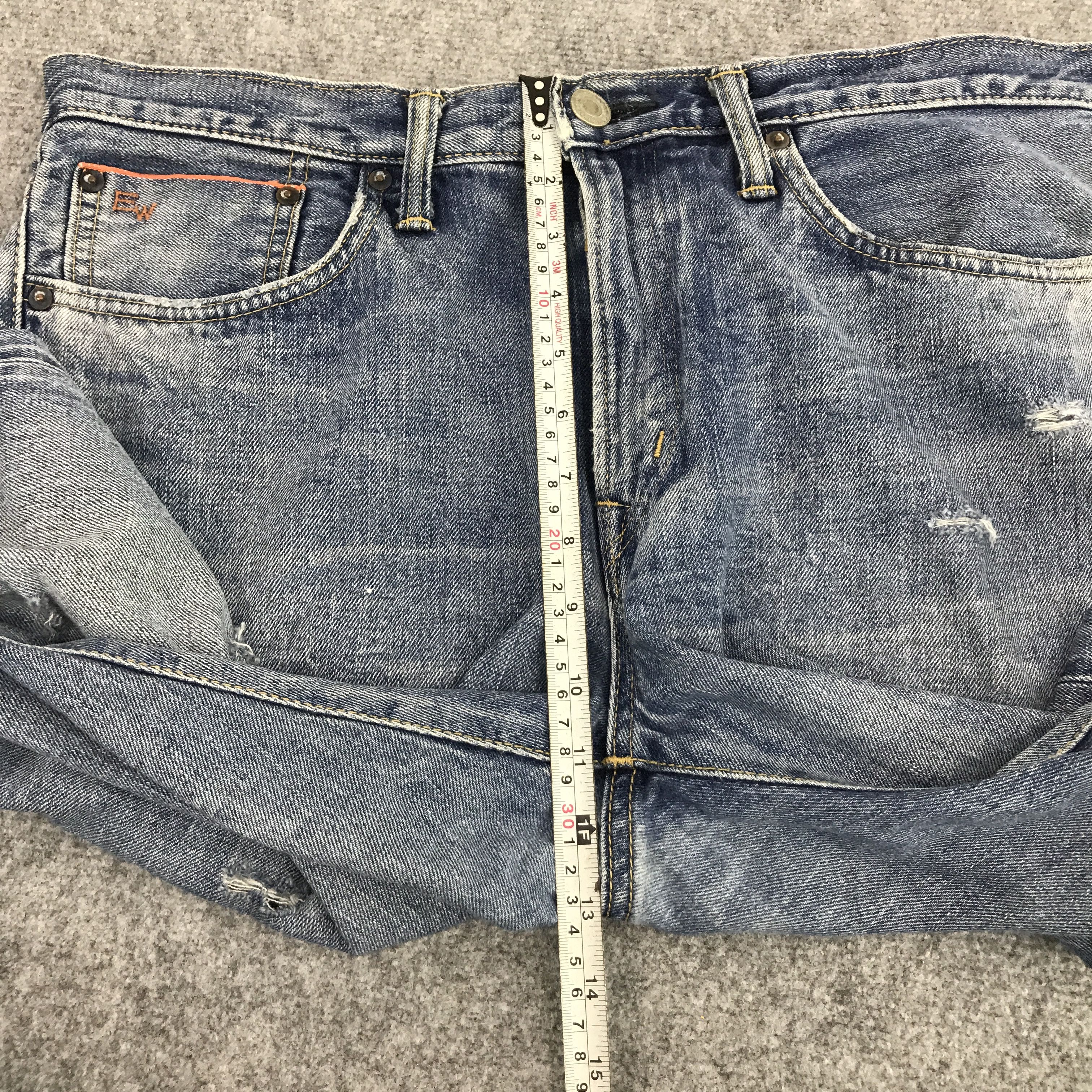 Edwin × Japanese Brand Denim Redline edwin Japan distressed style jean Pants Size US 33 - 4 Thumbnail