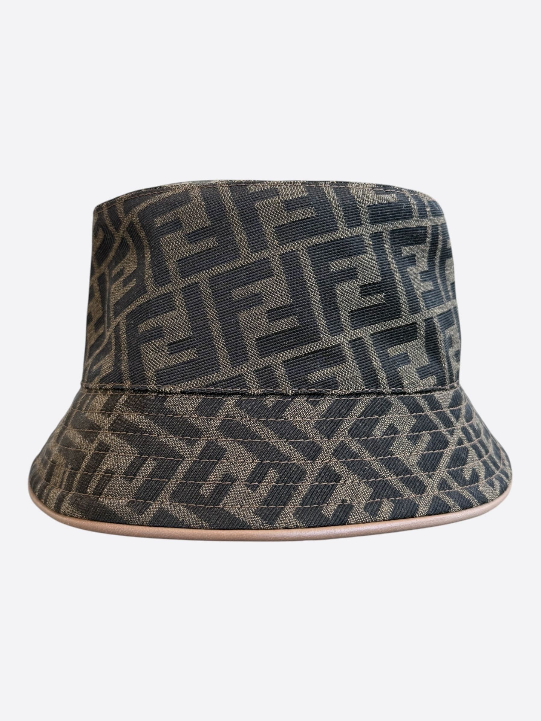 Fendi Fendi Brown FF Monogram Reversible Bucket Hat Size ONE SIZE - 2 Thumbnail