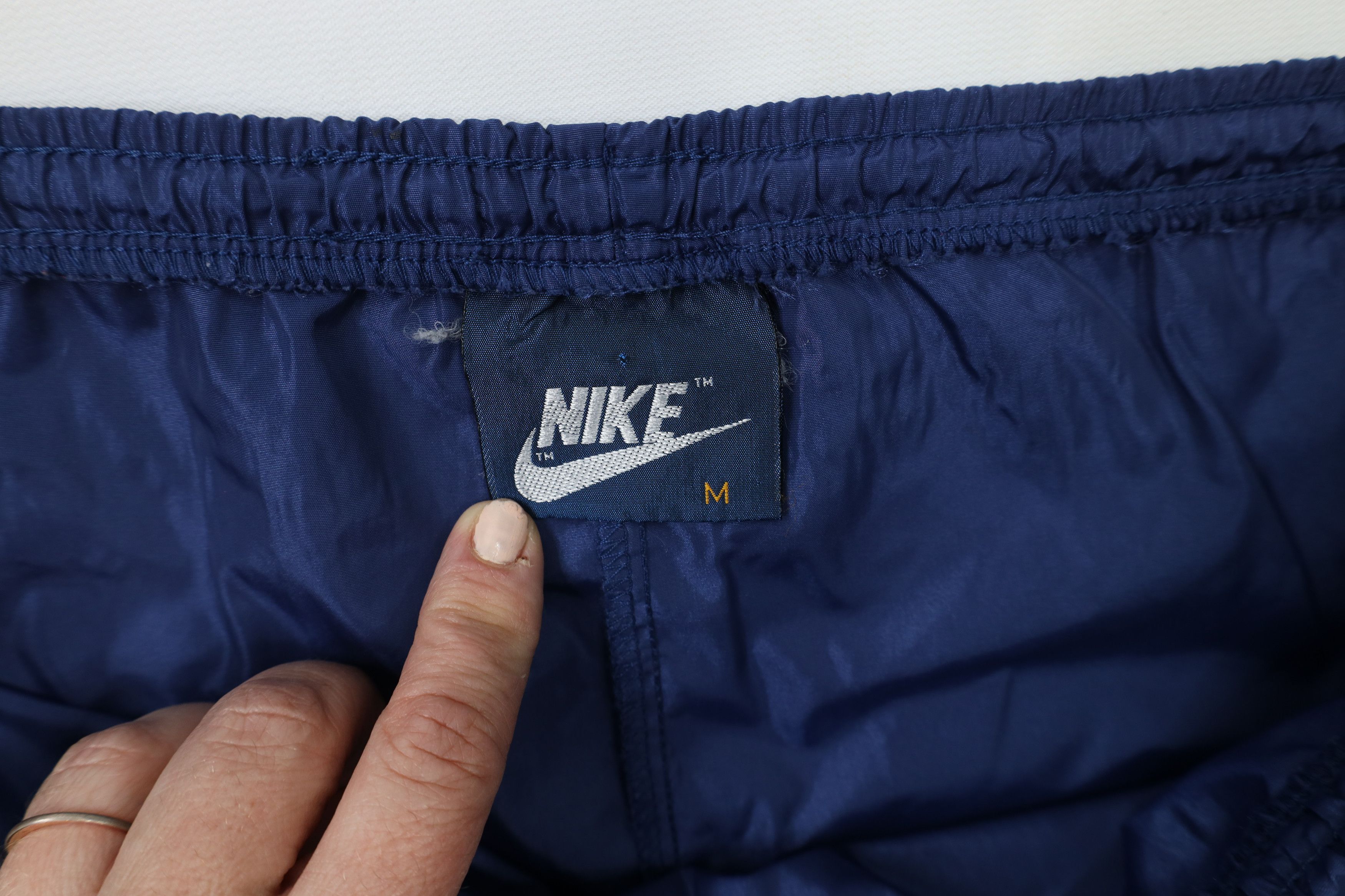 Nike × Vintage Vintage 70s 80s Nike Mini Swoosh Wide Leg Windbreaker Pants Size US 34 / EU 50 - 9 Thumbnail