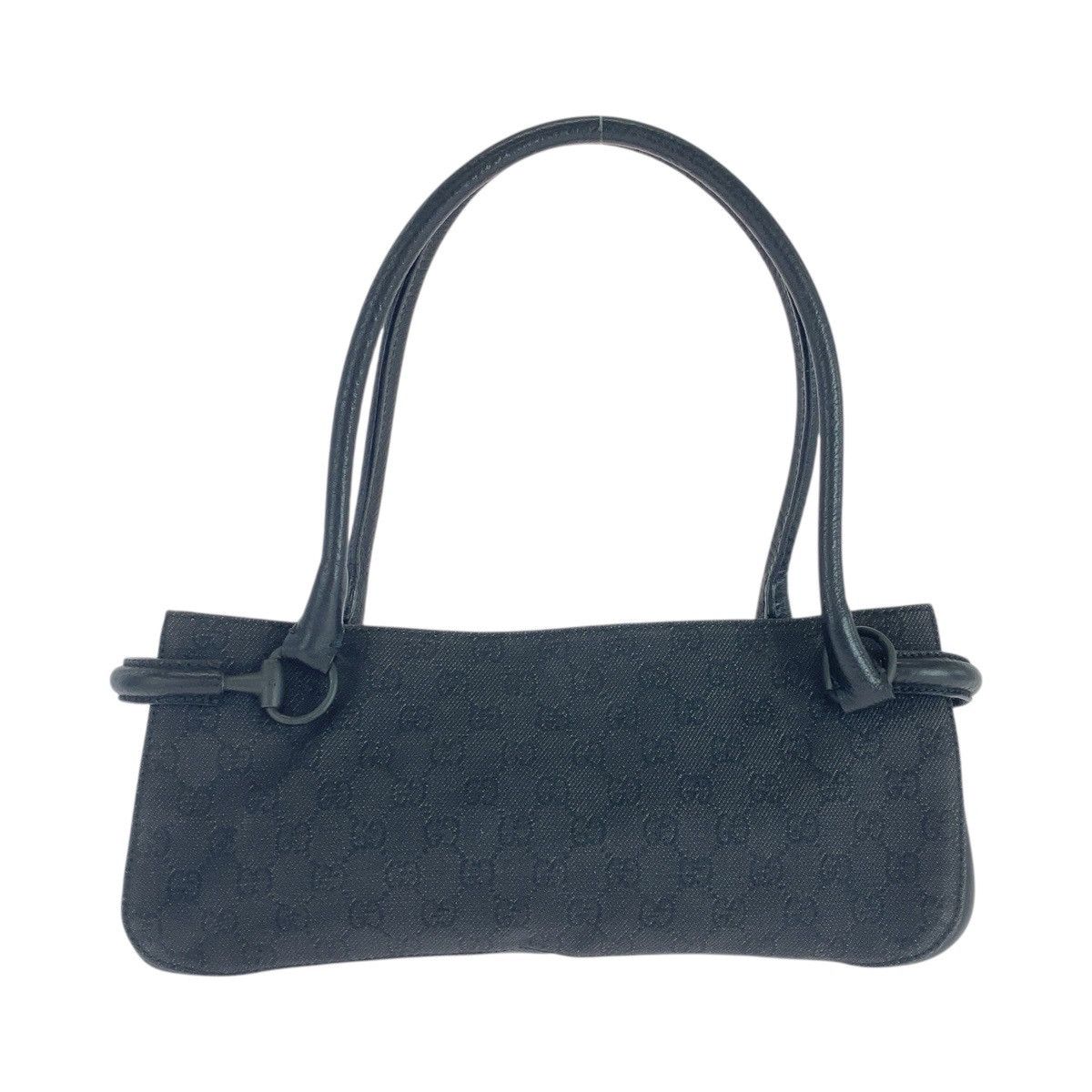 Gucci Gucci GG Canvas Leather 2Way Shoulder Bag Canvas Shoulder Bag 101345 in Black, Women's