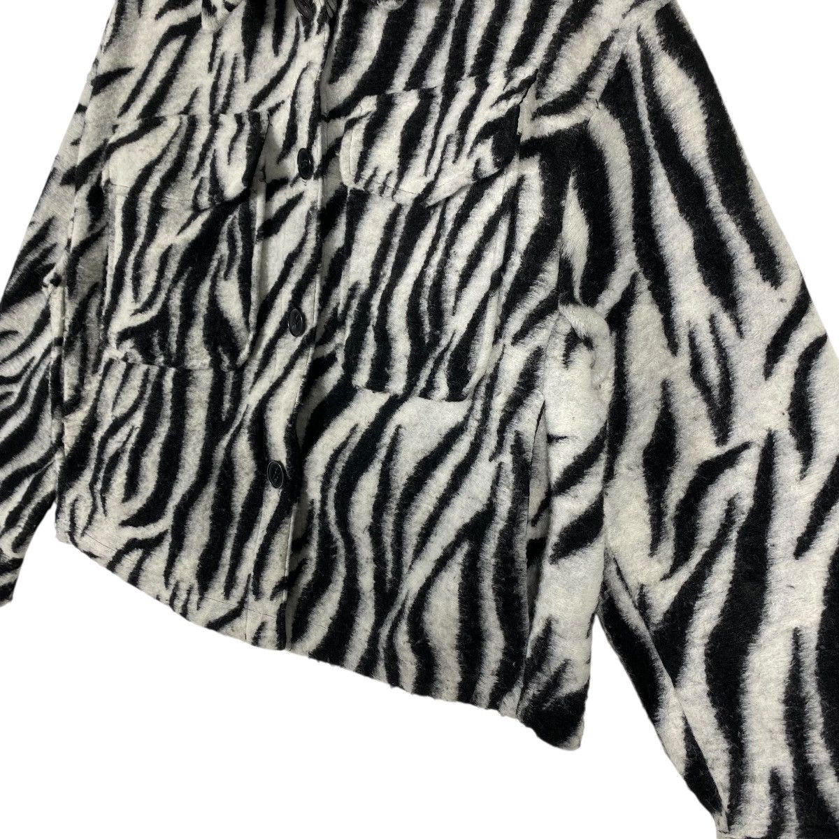 Bershka Bershka Zebra Print Wool Button Jacket M/L Size Size M / US 6-8 / IT 42-44 - 8 Thumbnail