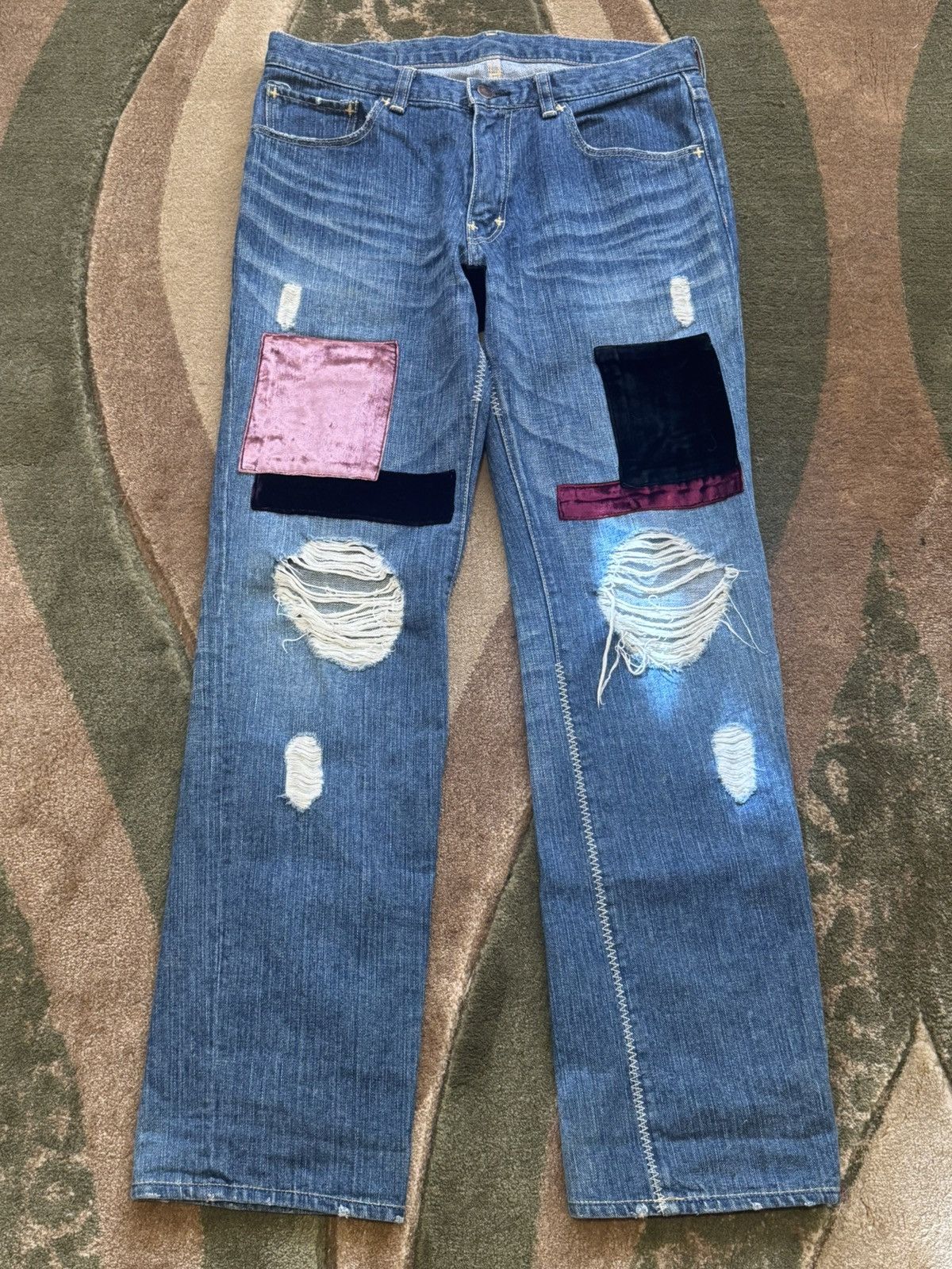 Number (N)ine Number (N)ine SS03 Kurt Cobain Velour Patchwork