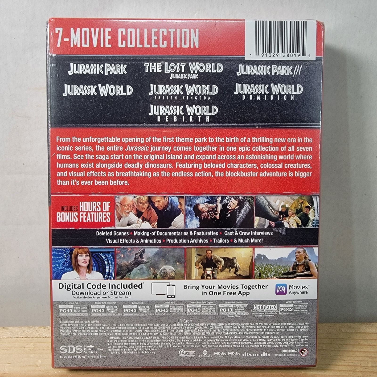 Other 7-Movie BLU-RAY + DIGITAL CODE Jurassic World NEW / SEALED Size ONE SIZE - 2 Thumbnail
