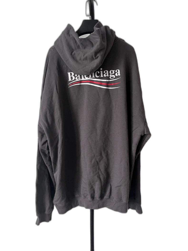 Balenciaga Balenciaga balenciaga gray logo print hoodie for men -2507 Size US XS / EU 42 / 0 - 1 Thumbnail