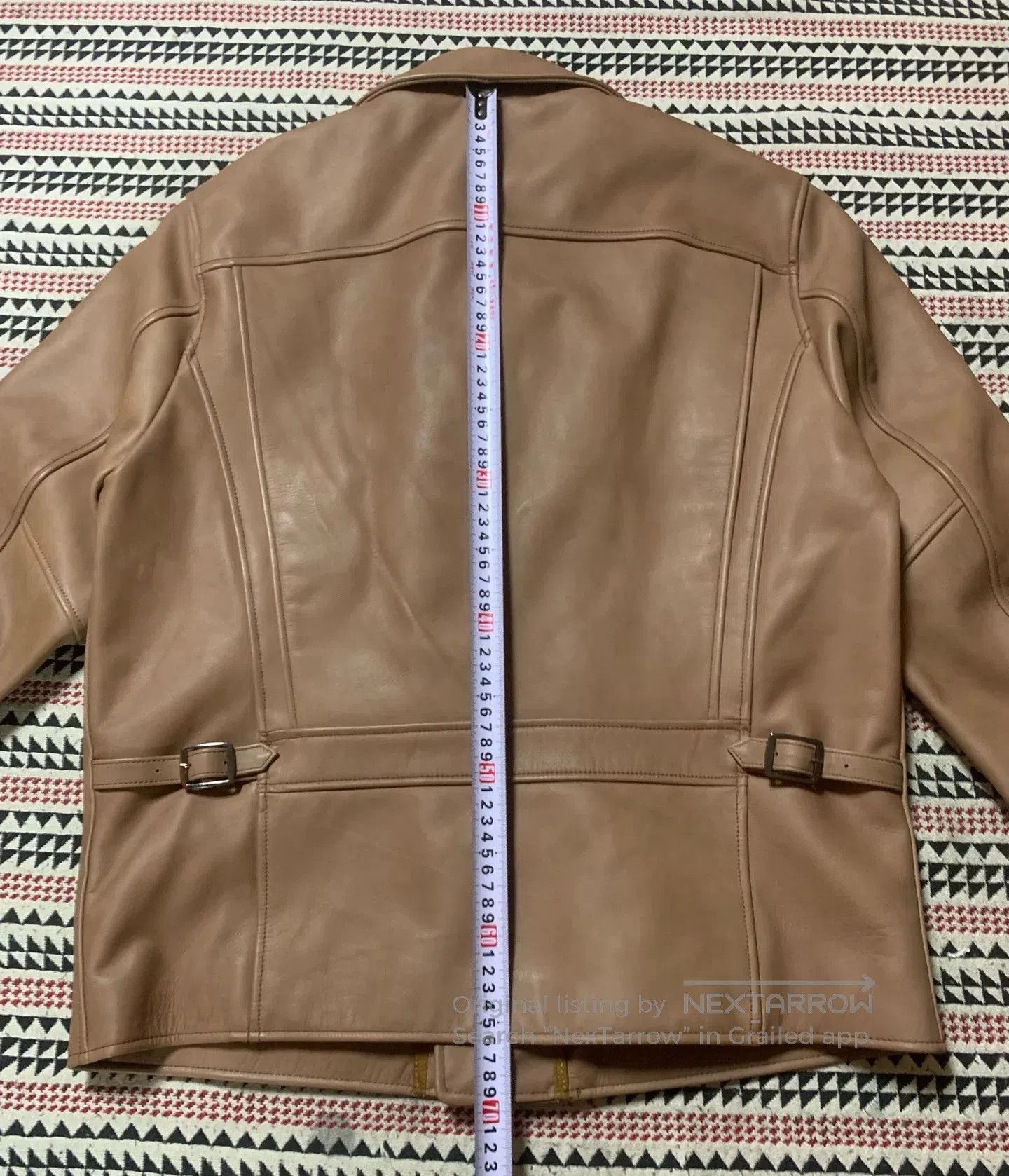 Polo Ralph Lauren beige leather motorcycle jacket by POLO. Size US L / EU 52-54 / 3 - 9 Thumbnail