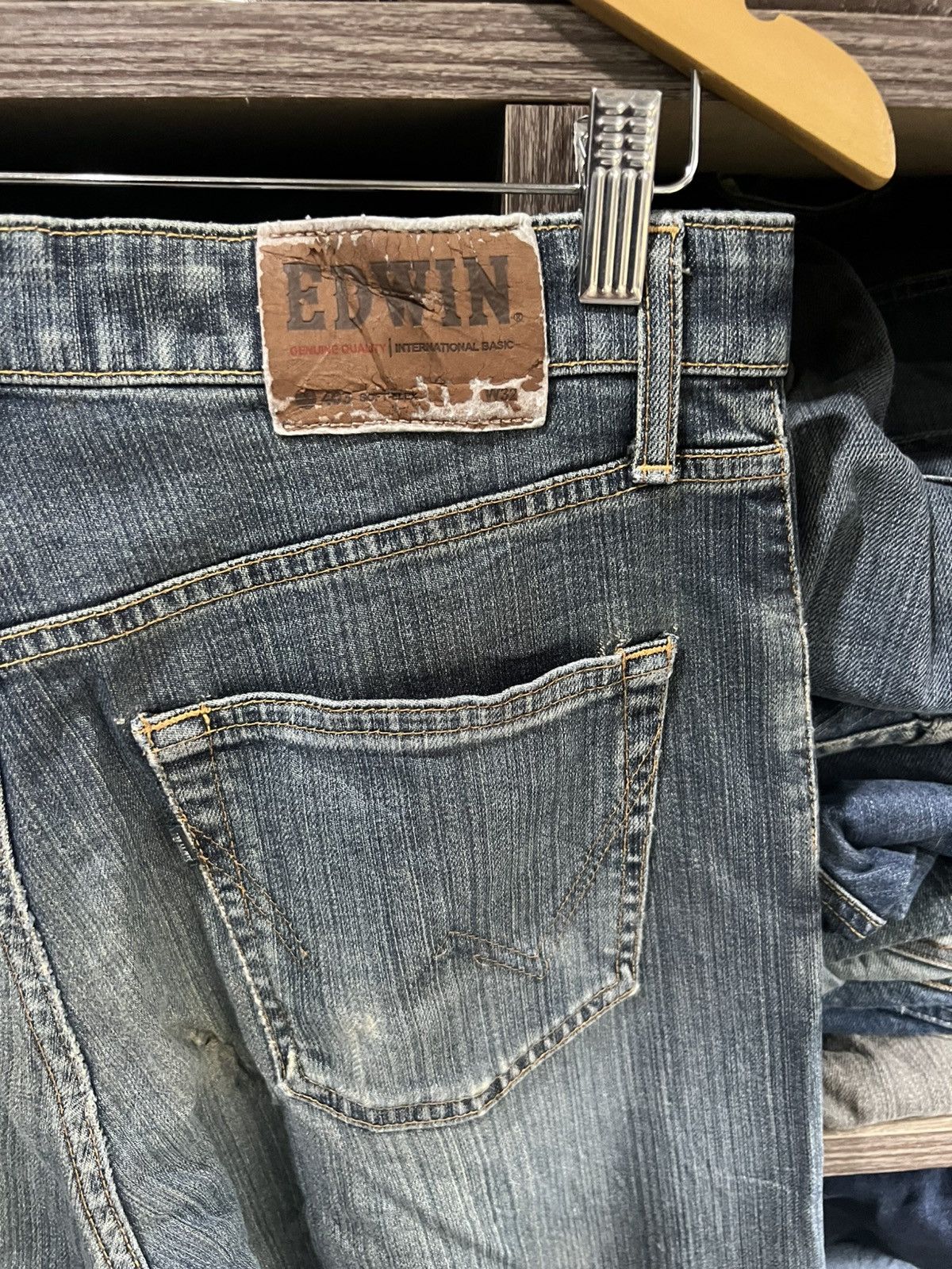 Edwin 🔥Vintage Edwin S403 Distressed Denim Size US 32 / EU 48 - 15 Thumbnail