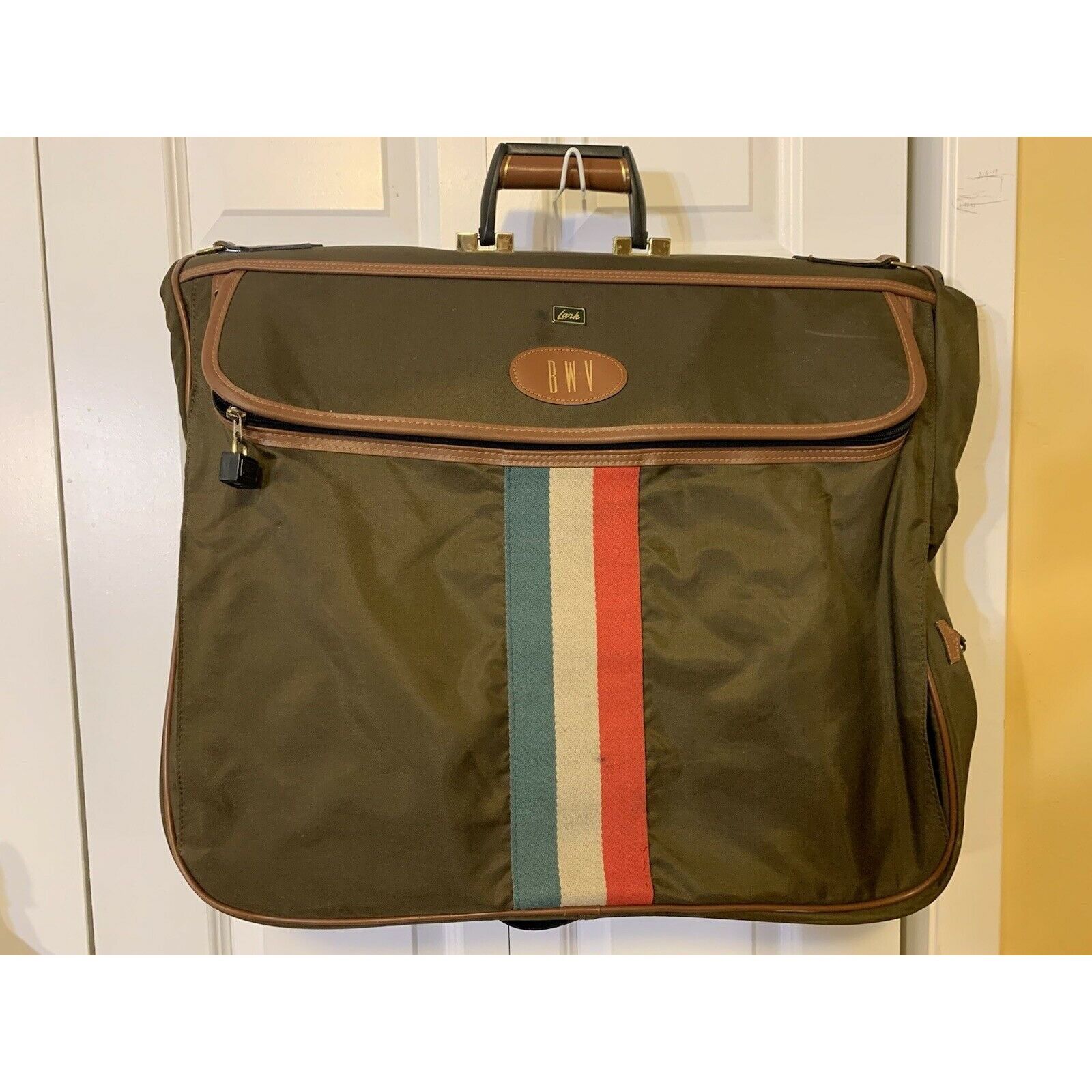 Other Vintage Lark Travel Luggage Hanging Garment Bag Olive Brown Size ONE SIZE - 3 Thumbnail