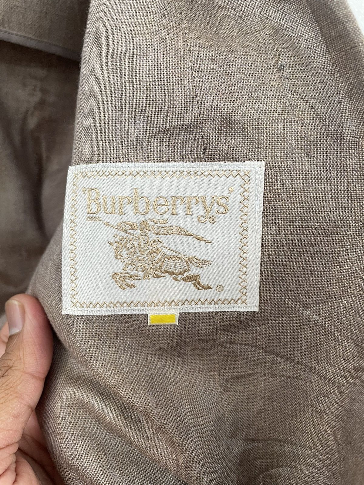 Burberry × Burberry Prorsum VINTAGE BURBERRYS LINEN BLAZER OLD MONEY KAKLOH Size 40S - 5 Thumbnail