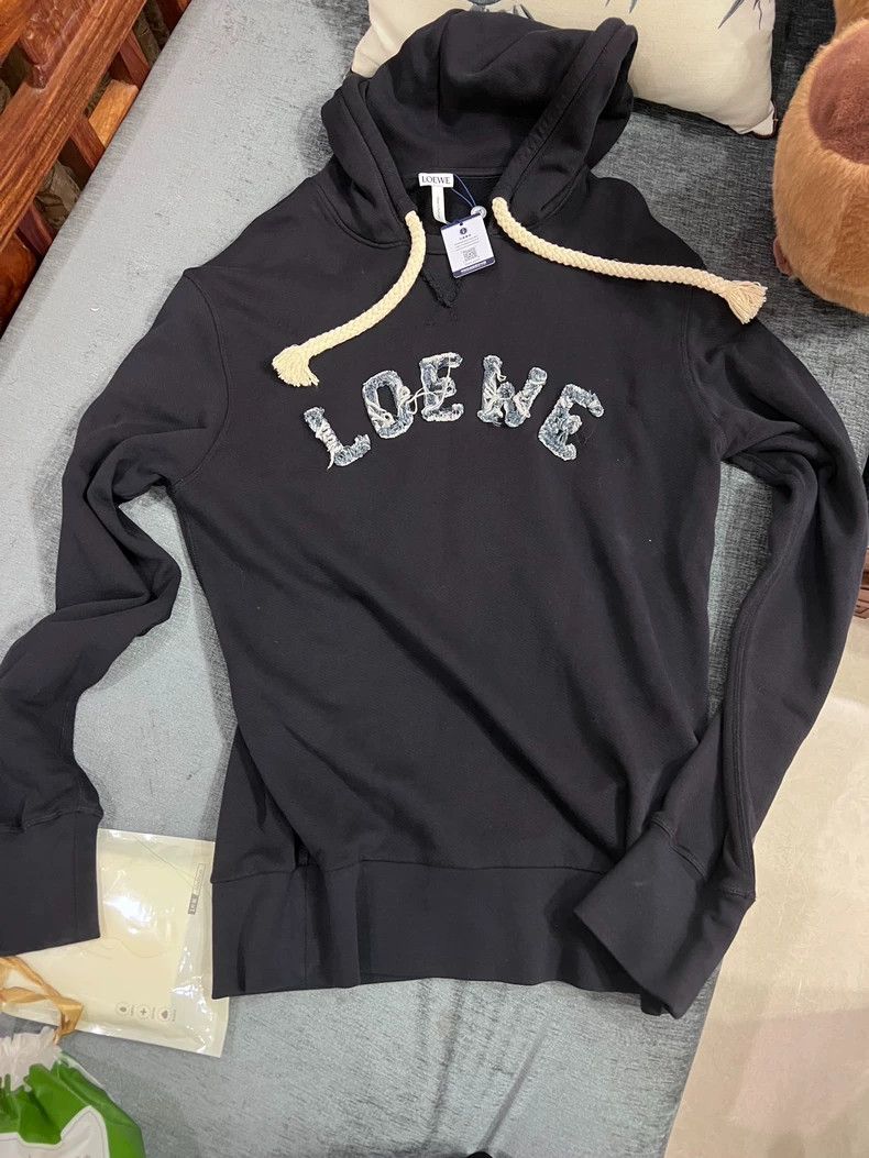 Loewe LOEWE Make an old fringe logo embroidered hoodie Size US XS / EU 42 / 0 - 3 Thumbnail