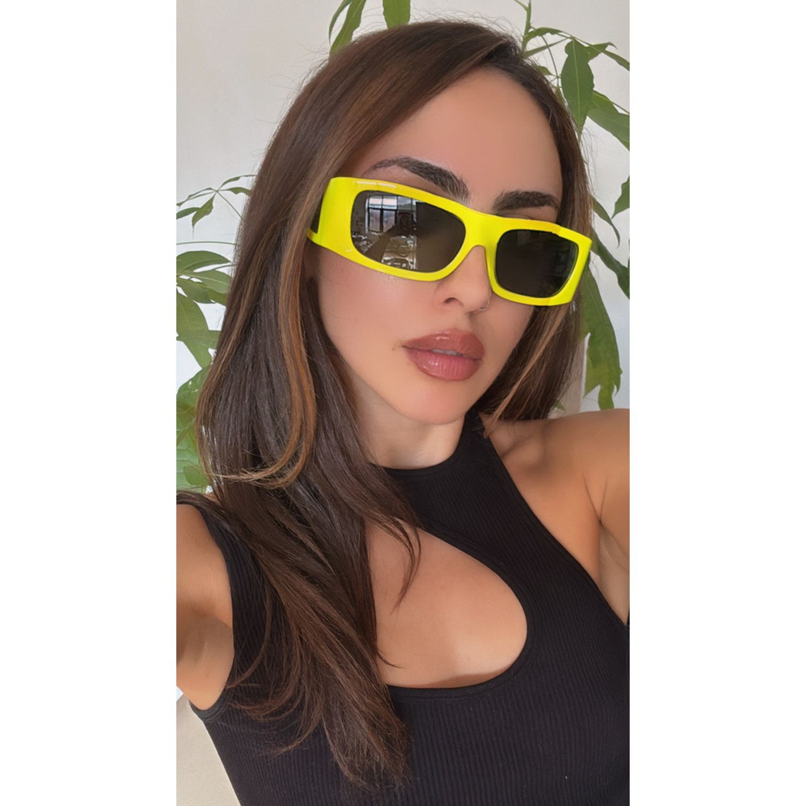 Versace NEW Versace VE4482 Yellow Neon Shielded Sunglasses Size ONE SIZE - 2 Thumbnail