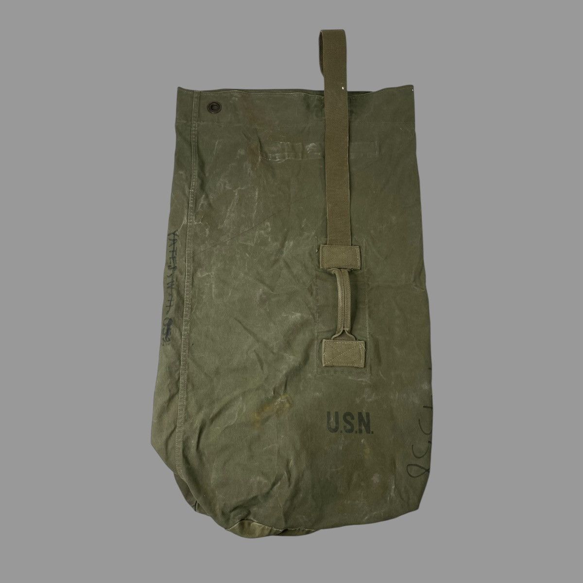 Vintage Vintage 1950s Usn stenciled military canvas duffle bag Size ONE SIZE - 1 Thumbnail