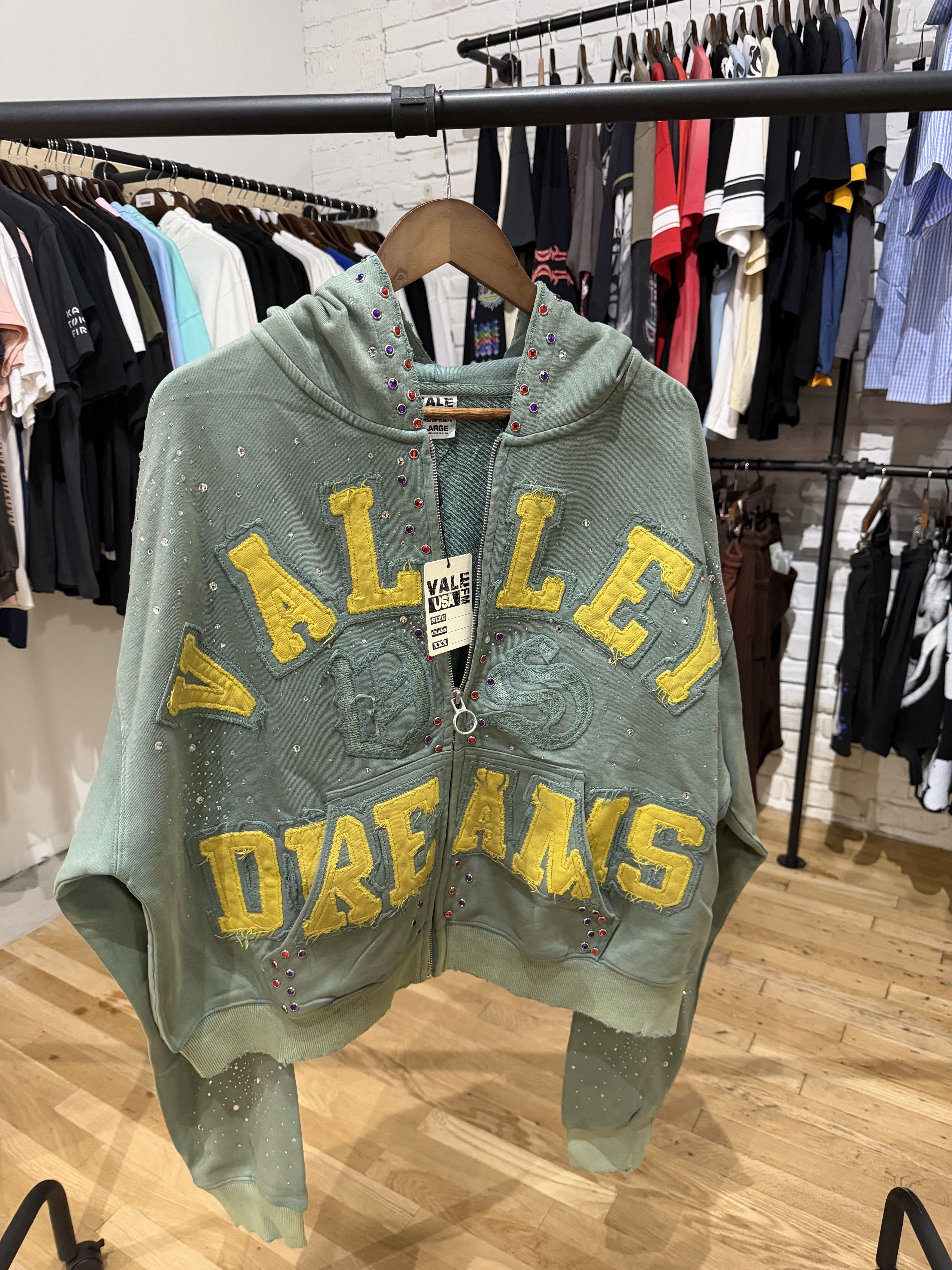 Vale Forever Classico Zip Up Hoodie Green