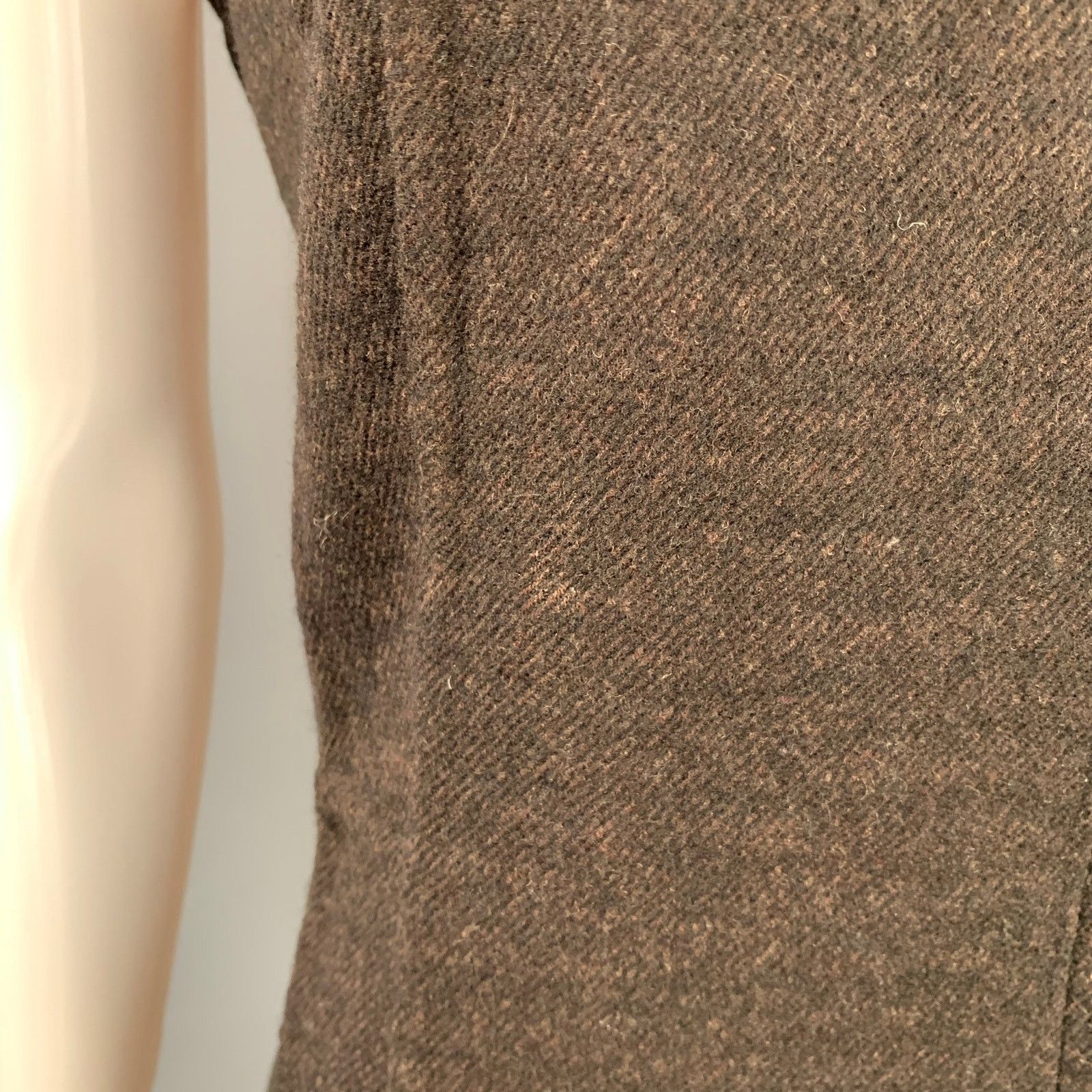Akris AKRIS Brown Mulberry Silk Plaid Reversible Zip Up Dress Size XL / US 12-14 / IT 48-50 - 6 Thumbnail