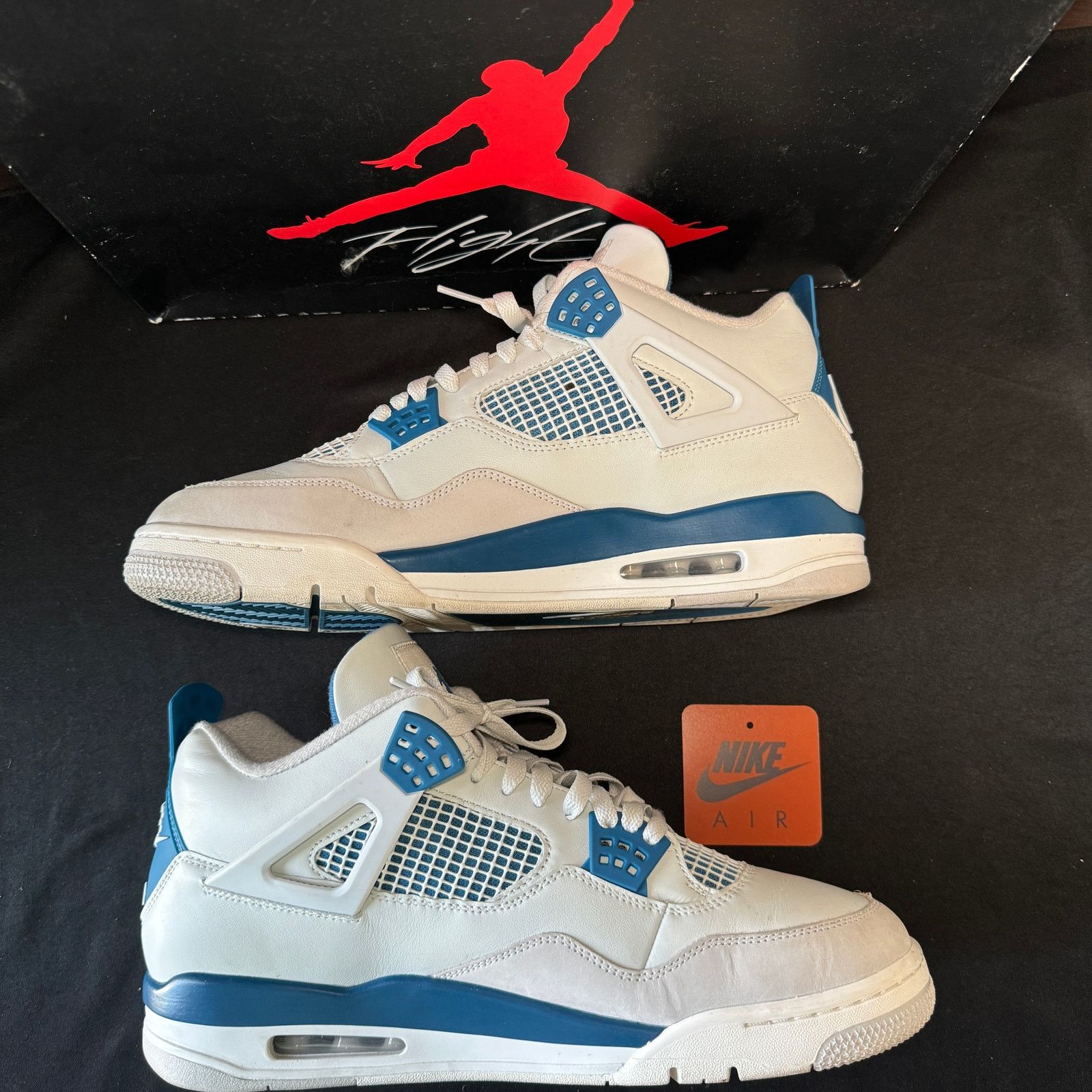 Jordan Brand × Nike Size 13 - Air Jordan 4 Retro Military Blue 2024 Men's Shoes Size US 13 / EU 46 - 3 Thumbnail
