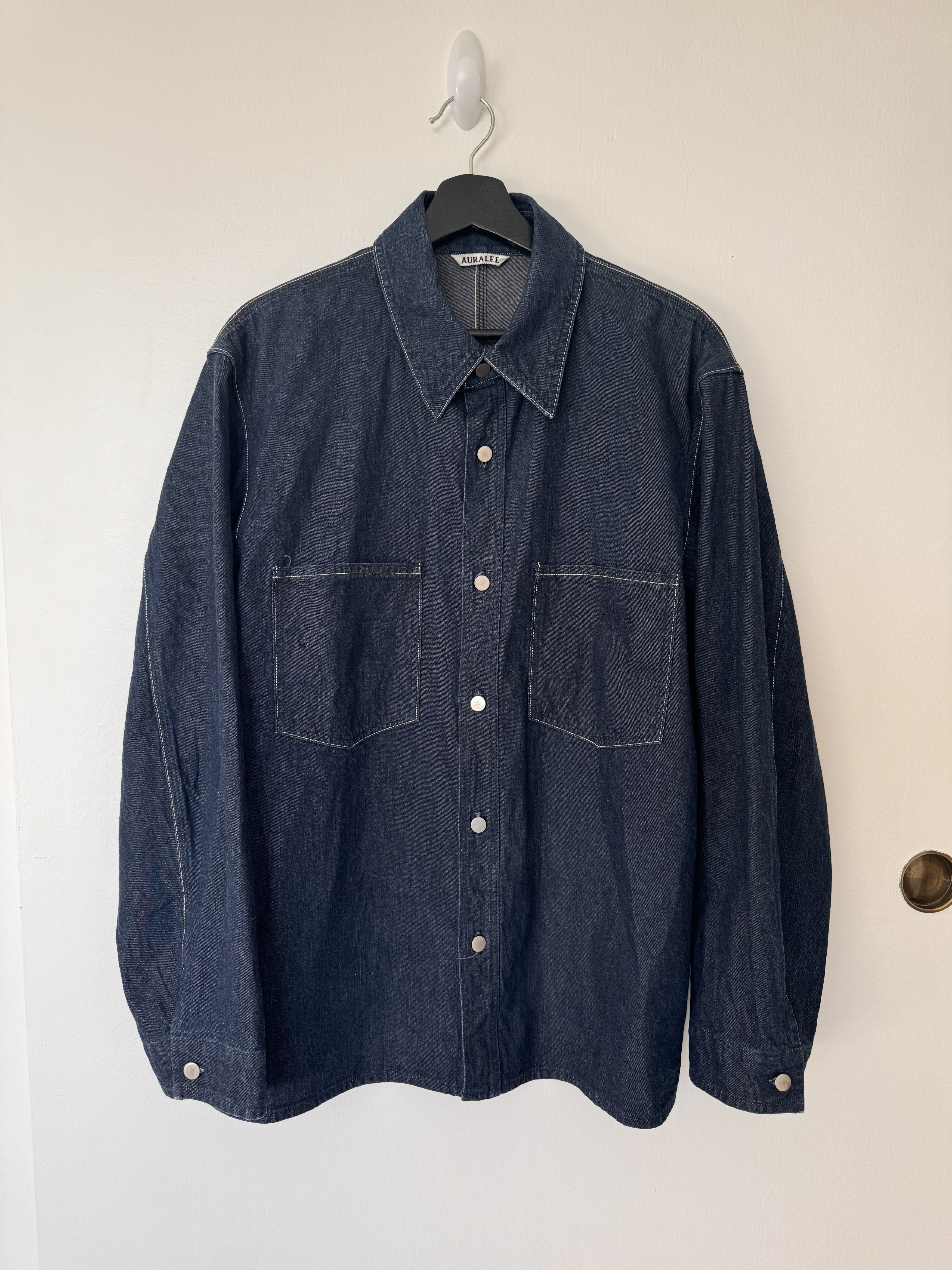 Auralee Hard Twist Denim Blouson Size 4 | Grailed