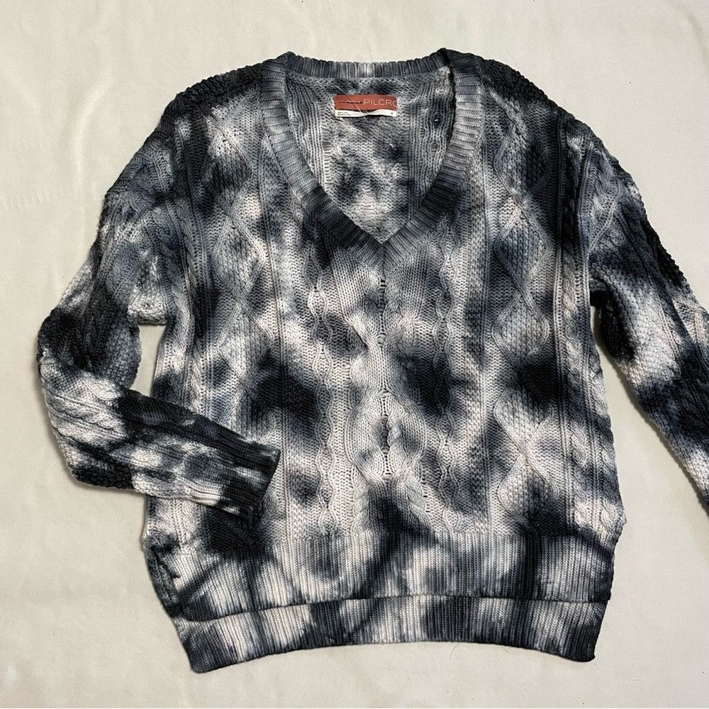 Anthropologie New Anthropologie Pilcro Joni Cable Knit Tie Dye Cotton Swe Size S / US 4 / IT 40 - 6 Thumbnail