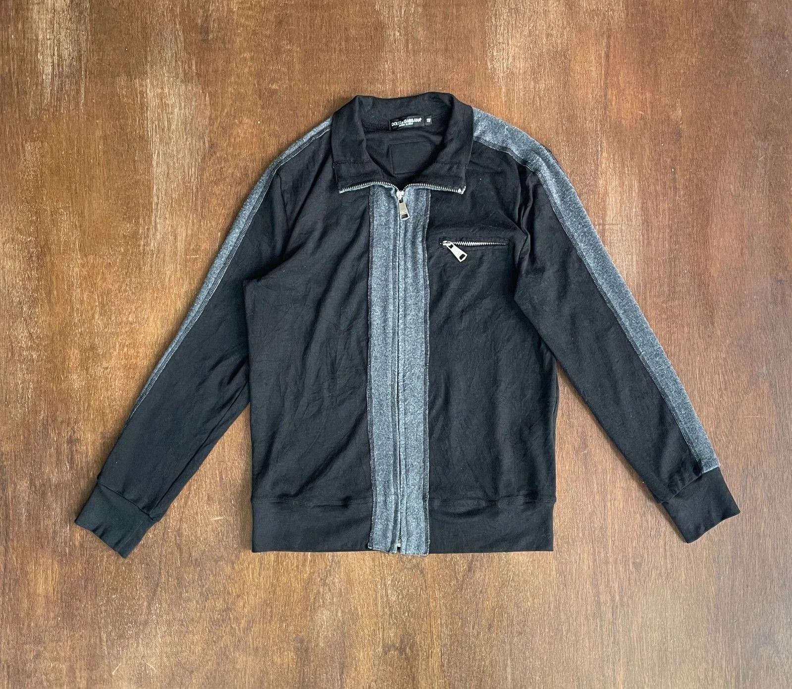 Dolce & Gabbana DOLCE & GABBANA Gym Collection Track Jacket Silver Back Logo Size US S / EU 44-46 / 1 - 1 Thumbnail