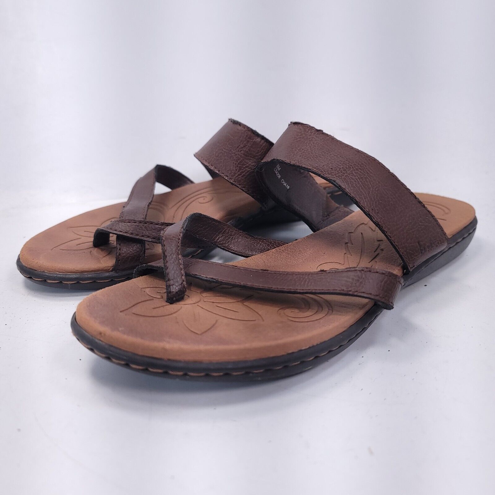 Born Born boc Leather Thong Sandal Womens Size 8 C54206 Brown Size US 8 / IT 38 - 1 Thumbnail