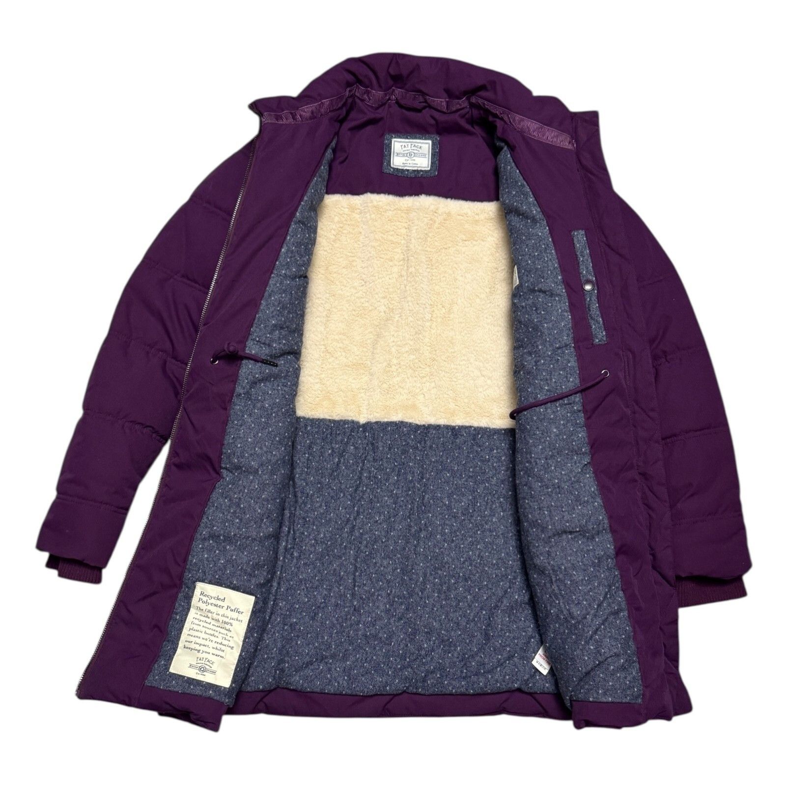 FatFace FAT FACE Designer Fleece Lined RECYCLED FILL Parka Coat XS Size XS / US 0-2 / IT 36-38 - 2 Thumbnail