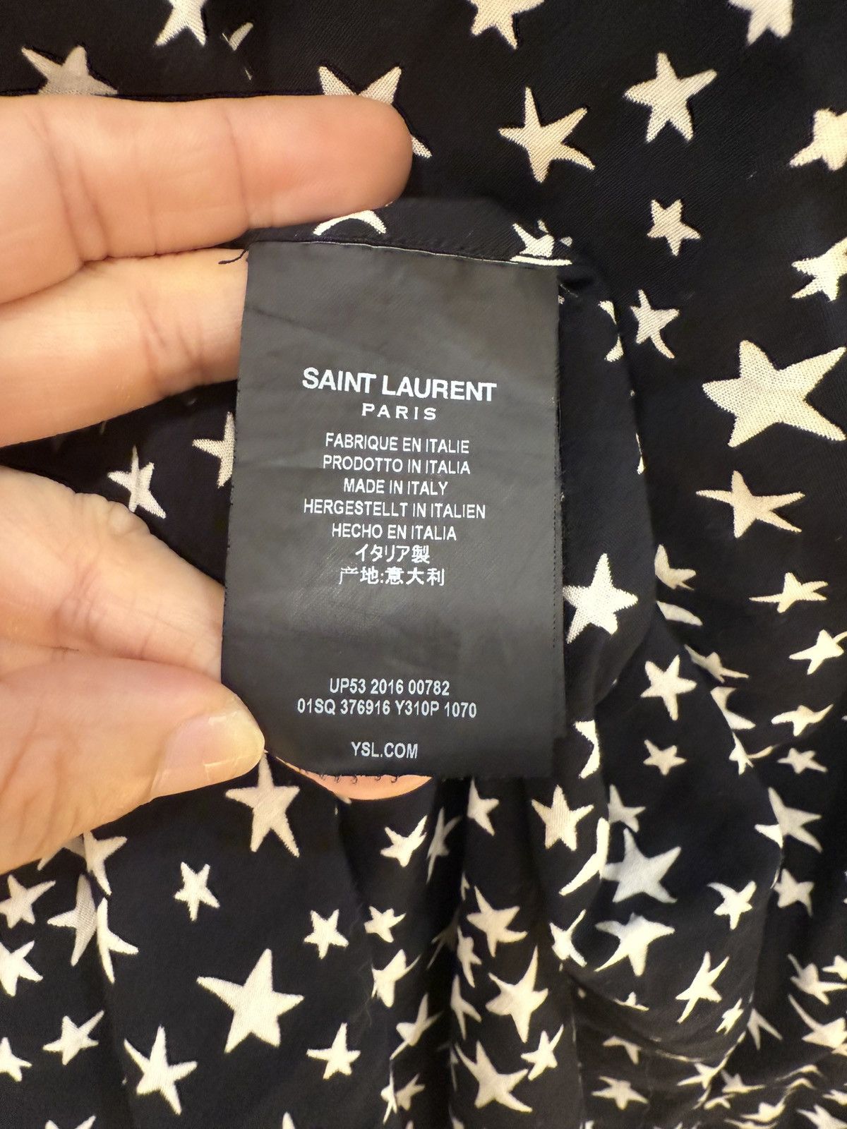 Saint Laurent Paris star print shirt size39 Size US M / EU 48-50 / 2 - 9 Thumbnail