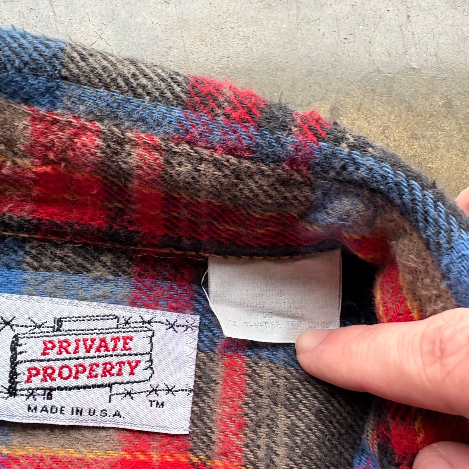 Vintage Vintage PRIVATE PROPERTY Cotton Flannel Shirt Size US L / EU 52-54 / 3 - 4 Thumbnail