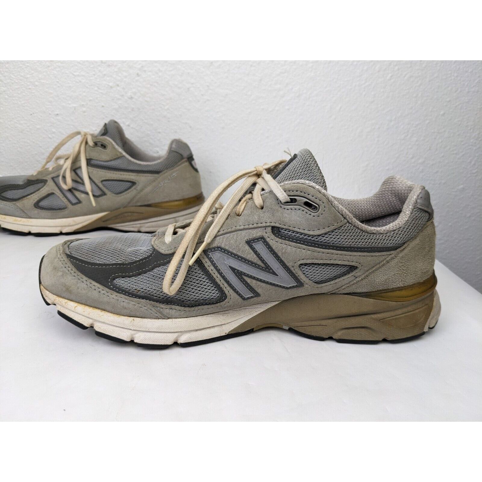 New Balance New Balance 990v4 Running Athletic Shoes Gray Suede Sz 11.5 Size US 11.5 / EU 44-45 - 8 Thumbnail