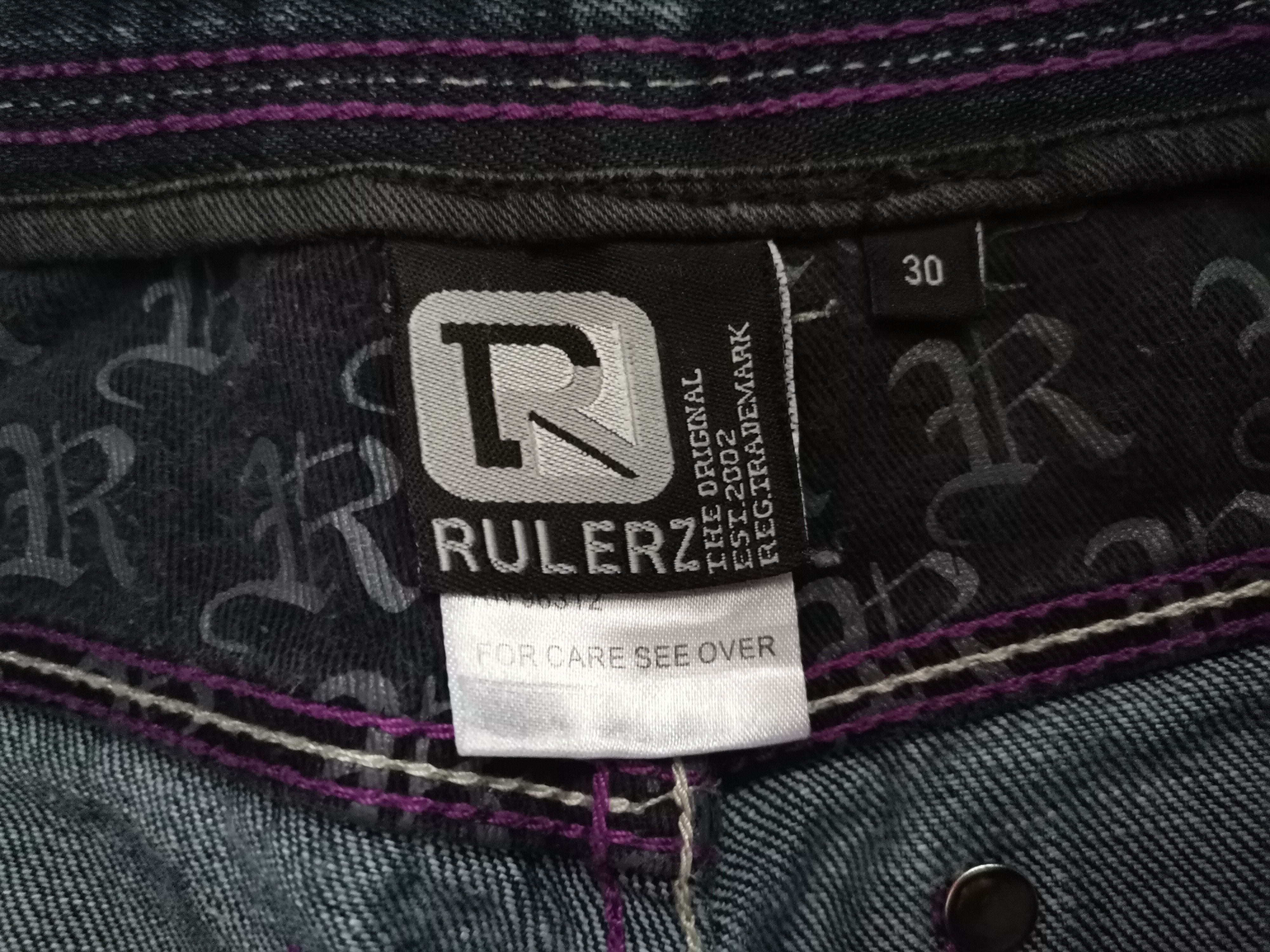 JNCO Rulerz Embroidered Jeans Size US 28 / EU 44 - 4 Thumbnail