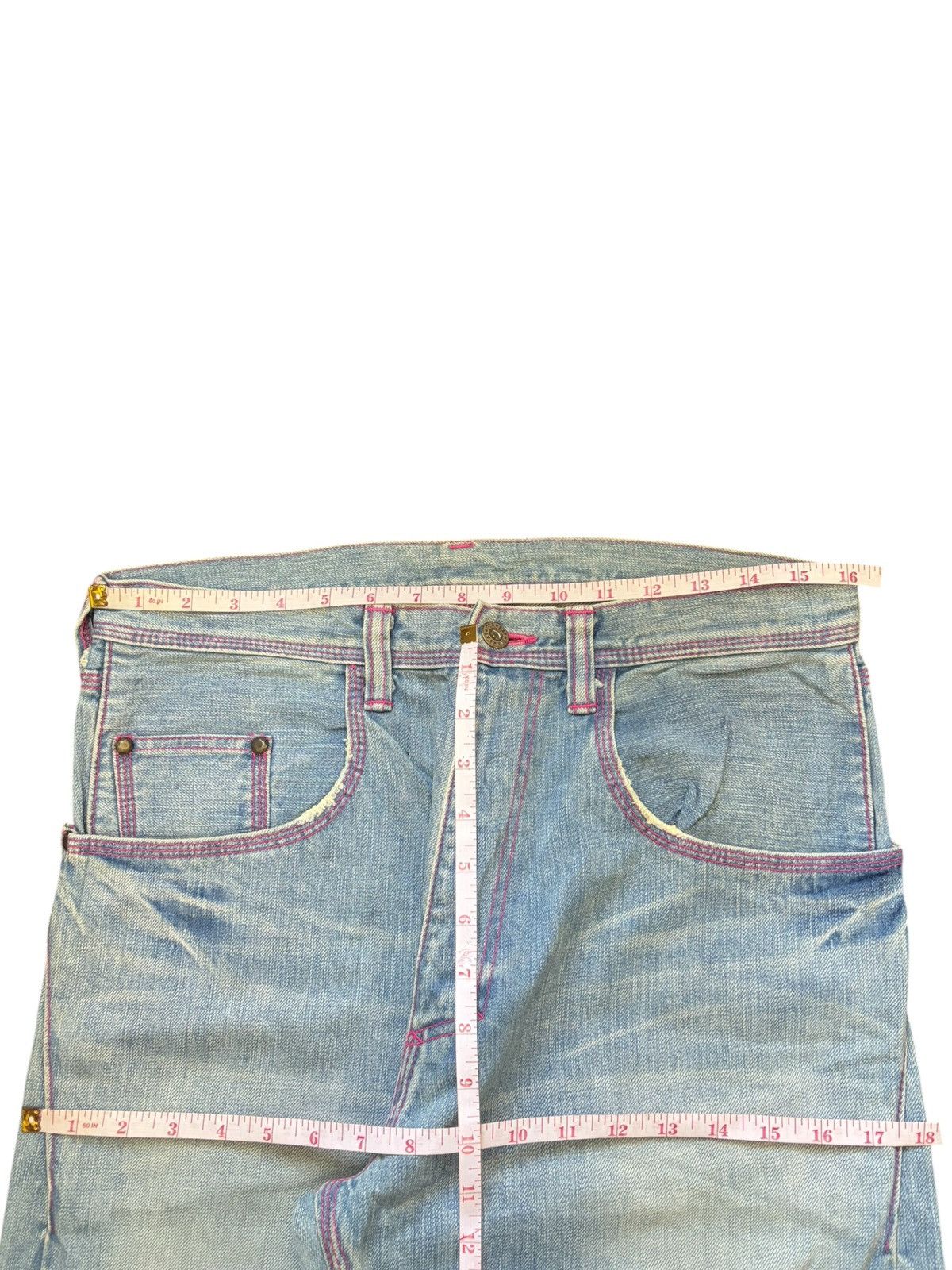 Fubu Vintage Japanese Brand Faded Wash Distress Baggy Jeans Size US 32 / EU 48 - 6 Thumbnail