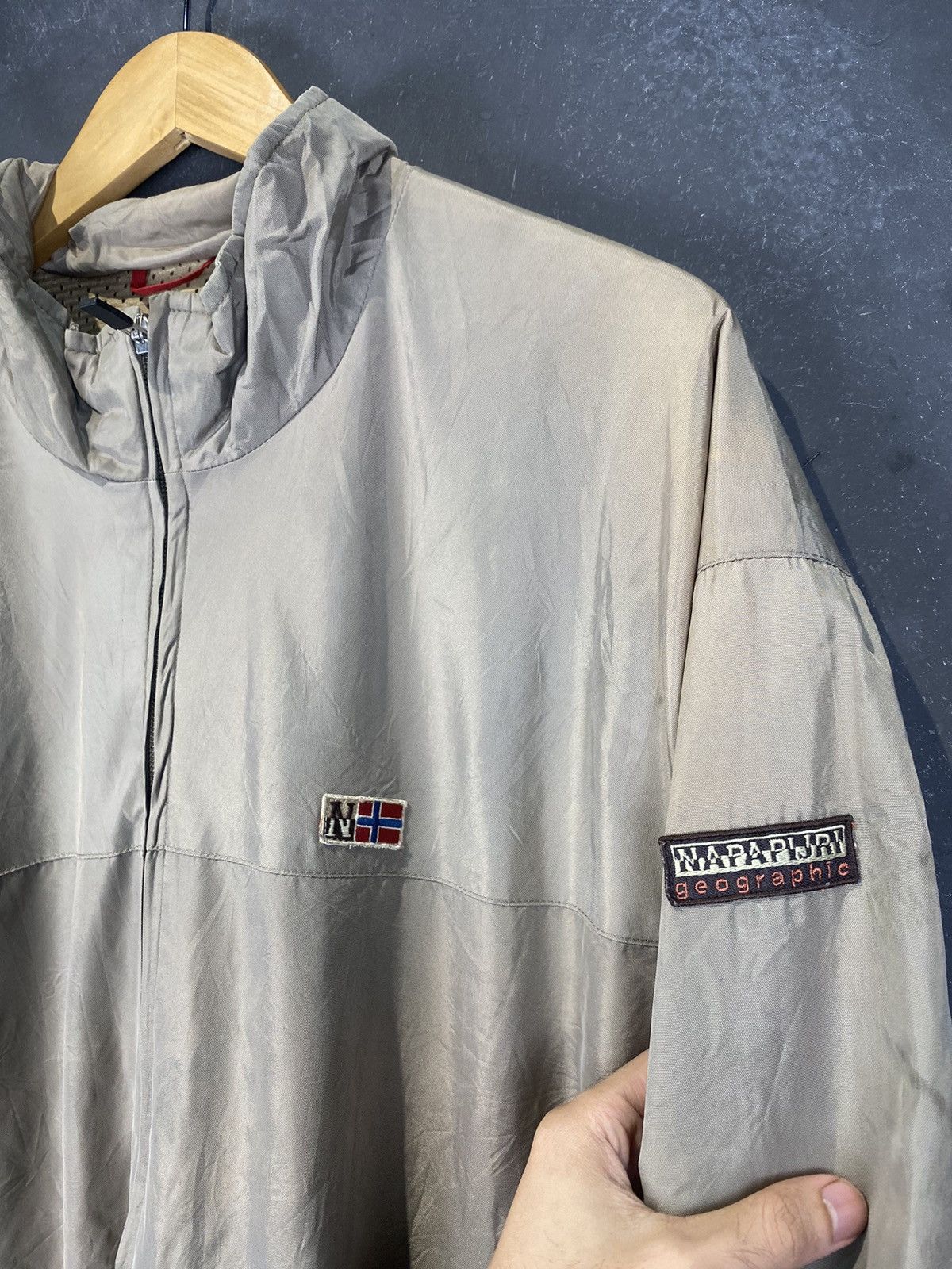 Napapijri Grail💥90s Napapijri Sunfaded Windbreaker Jacket Size US XXL / EU 58 / 5 - 3 Thumbnail