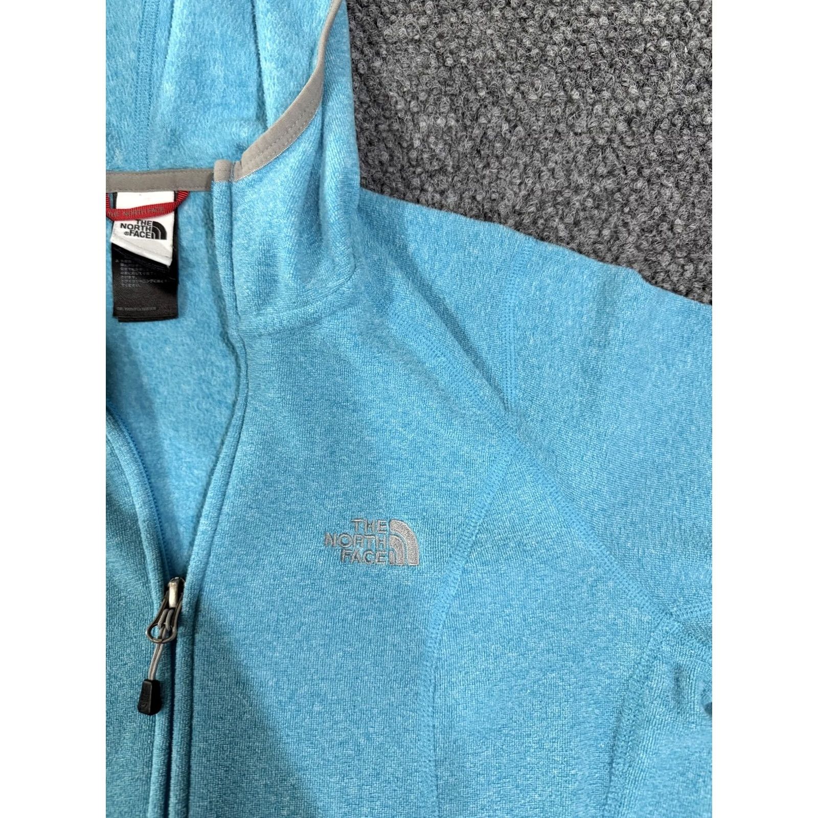 The North Face VINTAGE? The North Face Jacket Womens M Blue Hooded Full Zip Lightweight Fleece Jacket Size M / US 6-8 / IT 42-44 - 3 Thumbnail