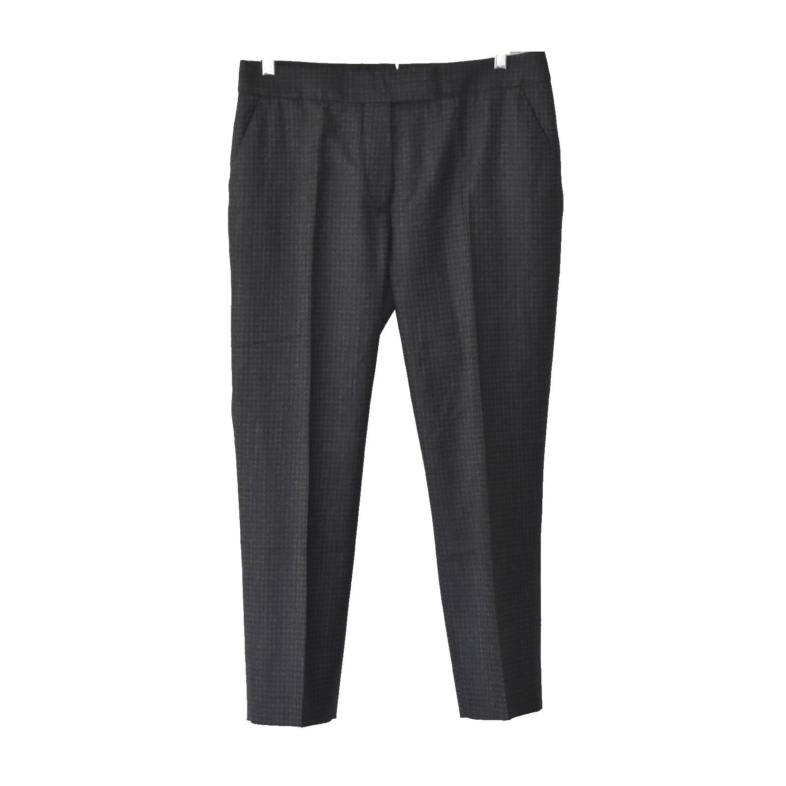 Tom Ford TOM FORD Micro Check Wool & Silk Tapered Leg Trousers Sz 46 Size US 30 / EU 46 - 1 Thumbnail