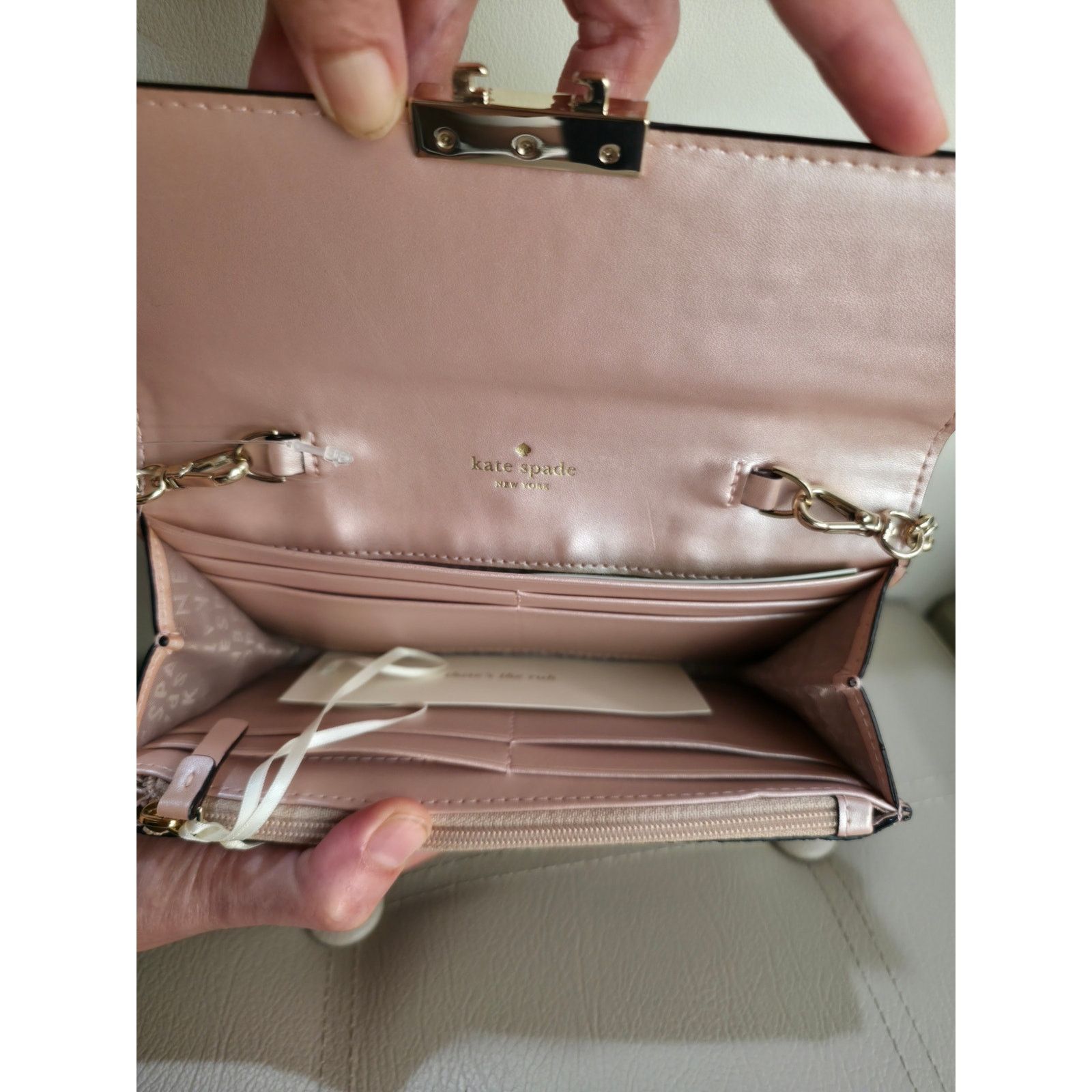 Kate Spade Nwt Kate Spade Rose Gold Pink Glitter Sunset Lane Milou Size ONE SIZE - 14 Thumbnail
