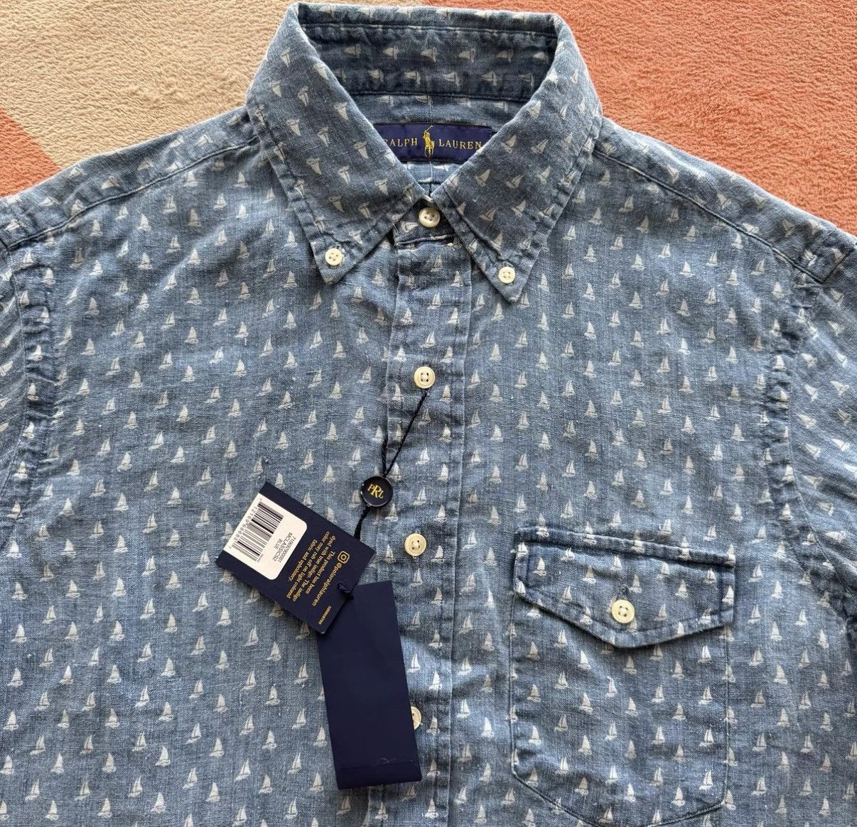 Polo Ralph Lauren Ralph Lauren Polo RL Linen Indigo Shirt K22 Size US S / EU 44-46 / 1 - 2 Thumbnail