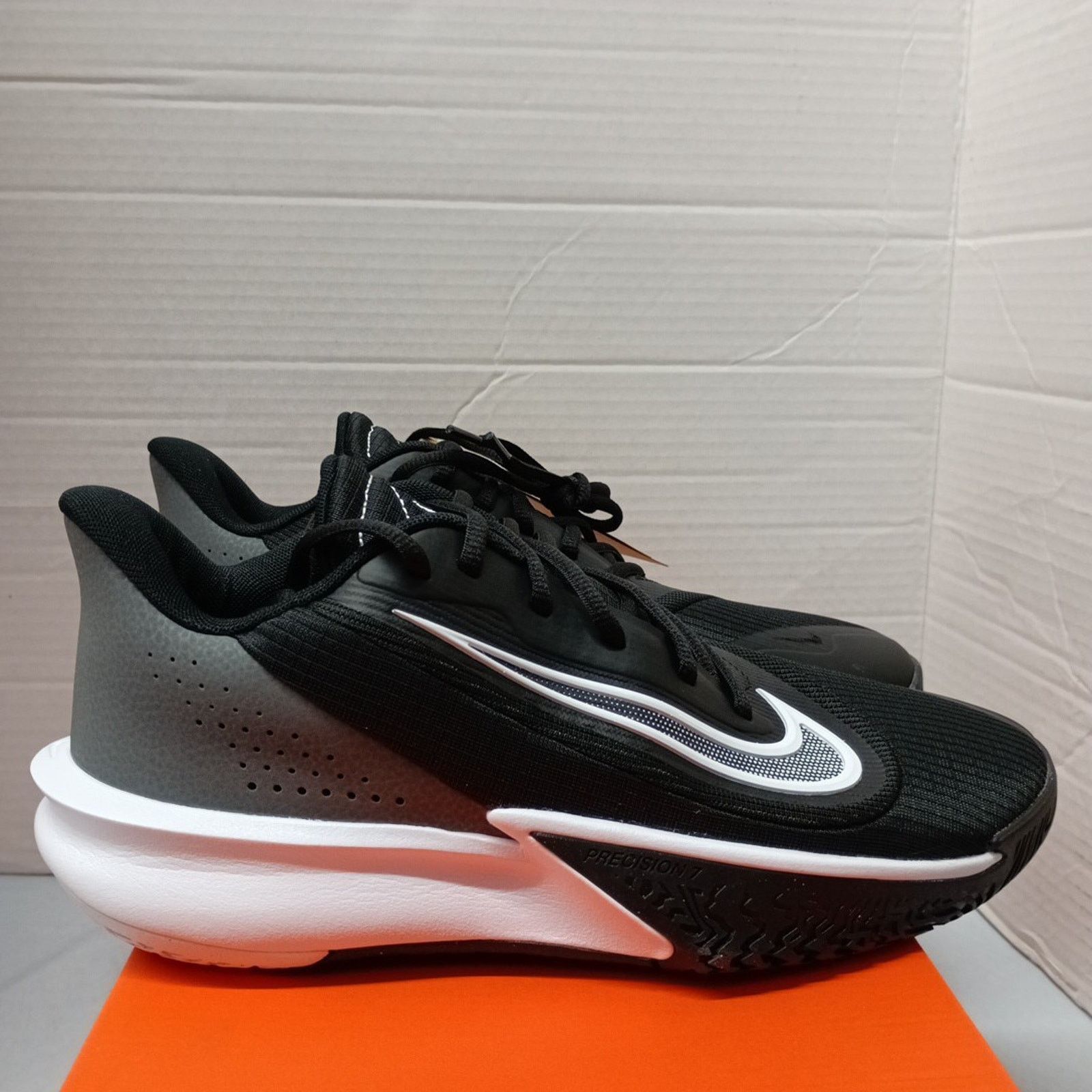 Nike Men's Nike Precision VII Basketball Sneakers Size 8.5 Black Size US 8.5 / EU 41-42 - 1 Thumbnail