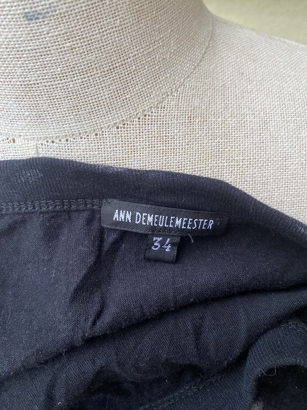 Ann Demeulemeester overprinted black low Size XXS / US 00 / IT 34 - 8 Thumbnail
