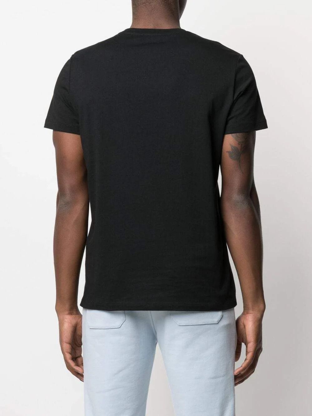 Balmain o1loc1c0526 Neck Logo T-Shirt in Black Size US M / EU 48-50 / 2 - 5 Thumbnail