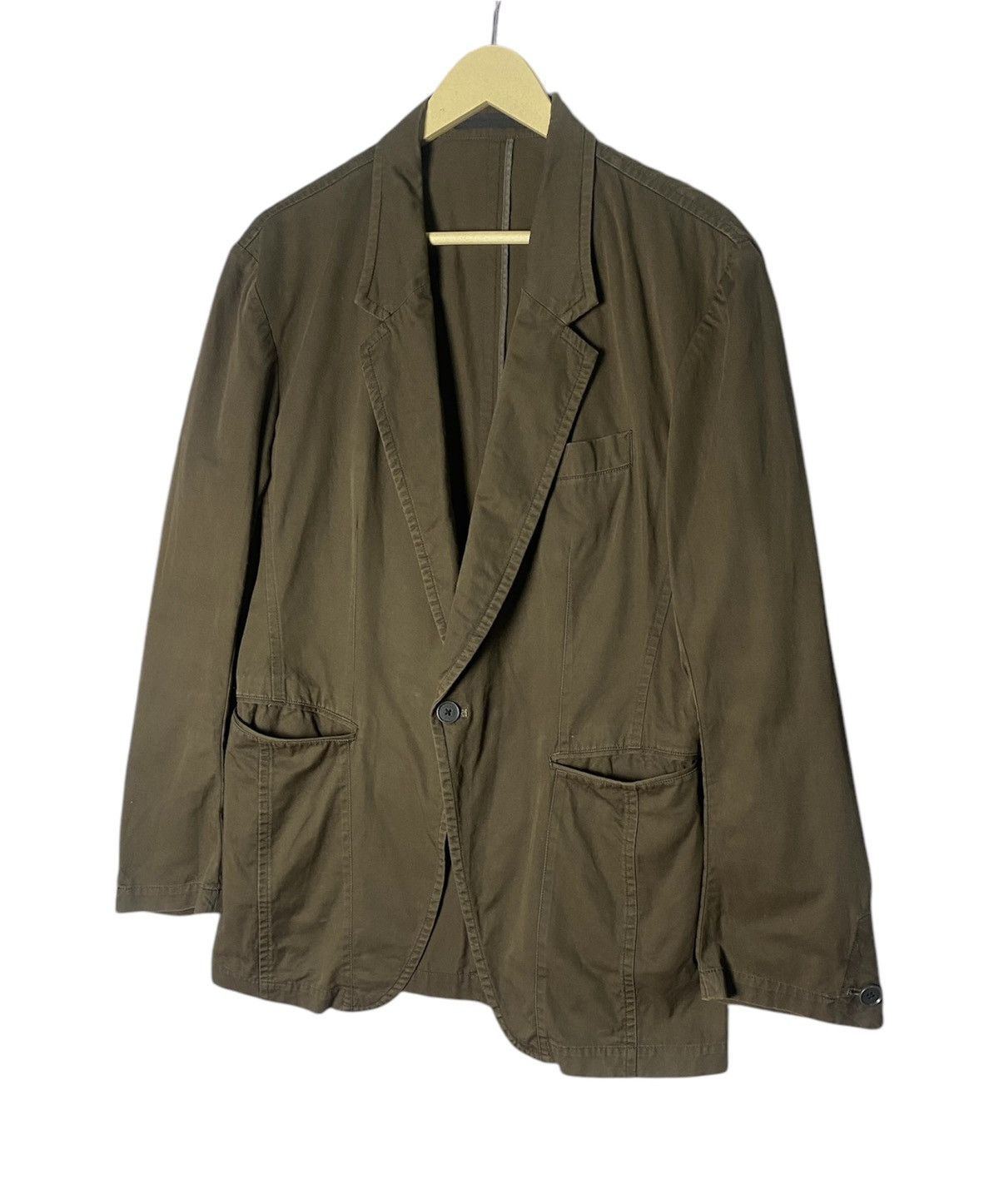 Designer × Yohji Yamamoto Vintage Y’S Yohji Yamamoto Cotton Coat Size 42R - 2 Thumbnail
