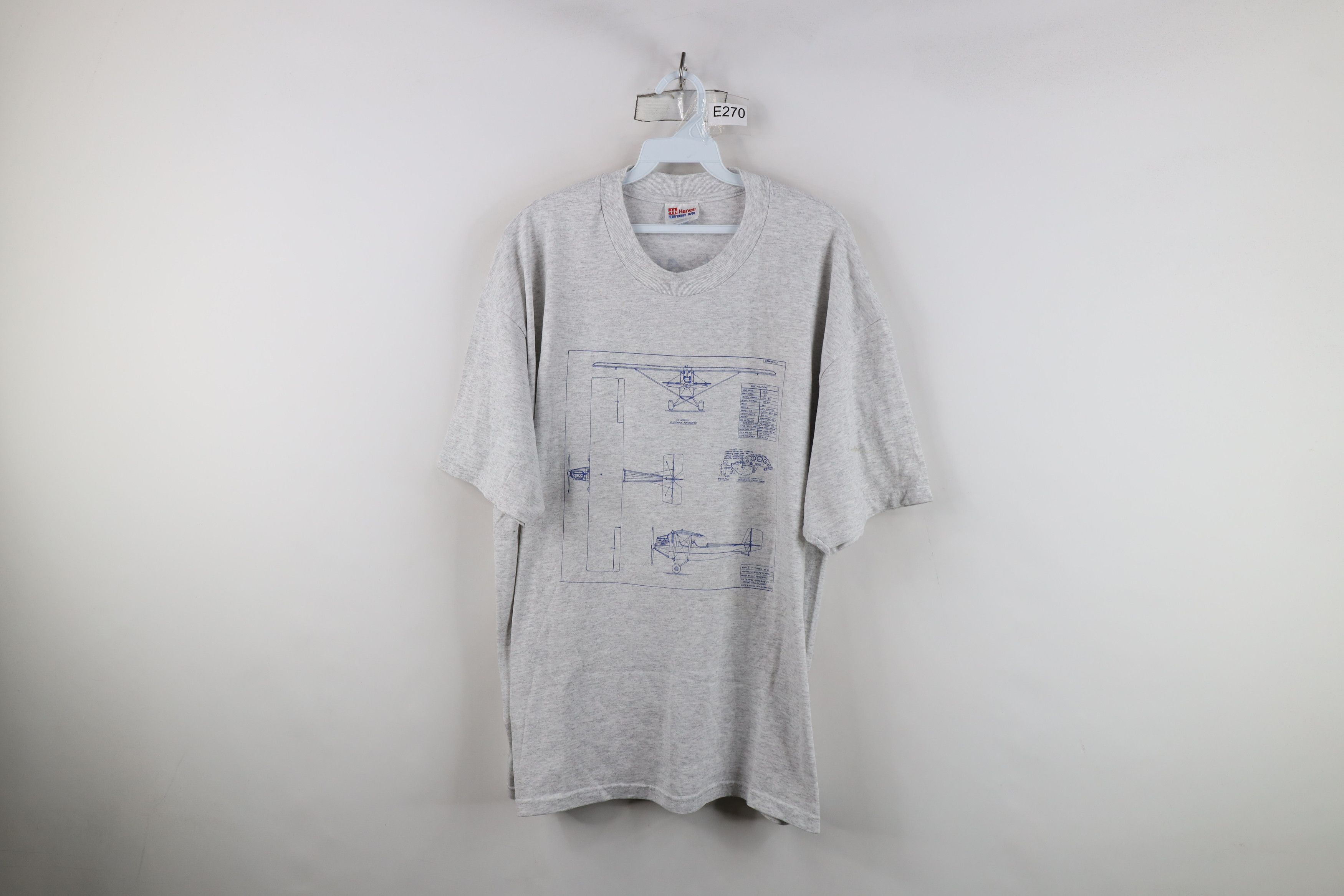 Vintage Vintage Y2K 2000 Pietenpol Air Camper Airplane T-Shirt Gray Size US XL / EU 56 / 4 - 1 Thumbnail