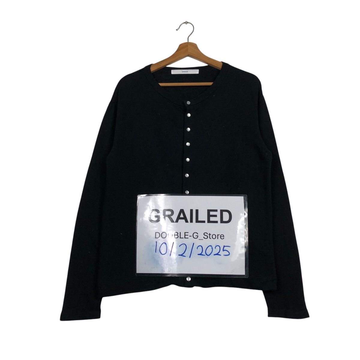 Japanese Brand OMNES Classic Black Knitwear Button Cardigan Issey Miyake Size US M / EU 48-50 / 2 - 1 Thumbnail