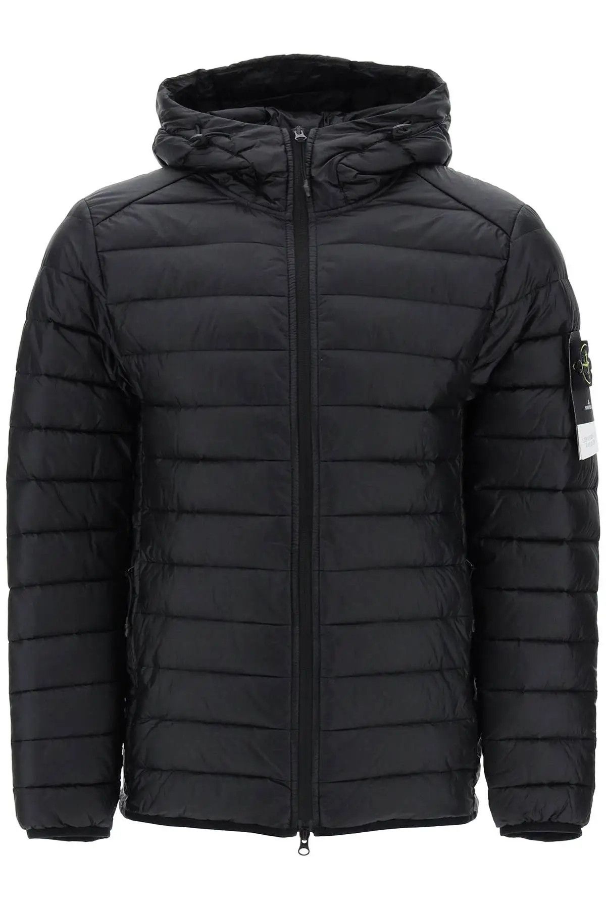 image of Stone Island O1S22I1N0524 Lightweight Down Jacket In Black, Men's (Size Small)