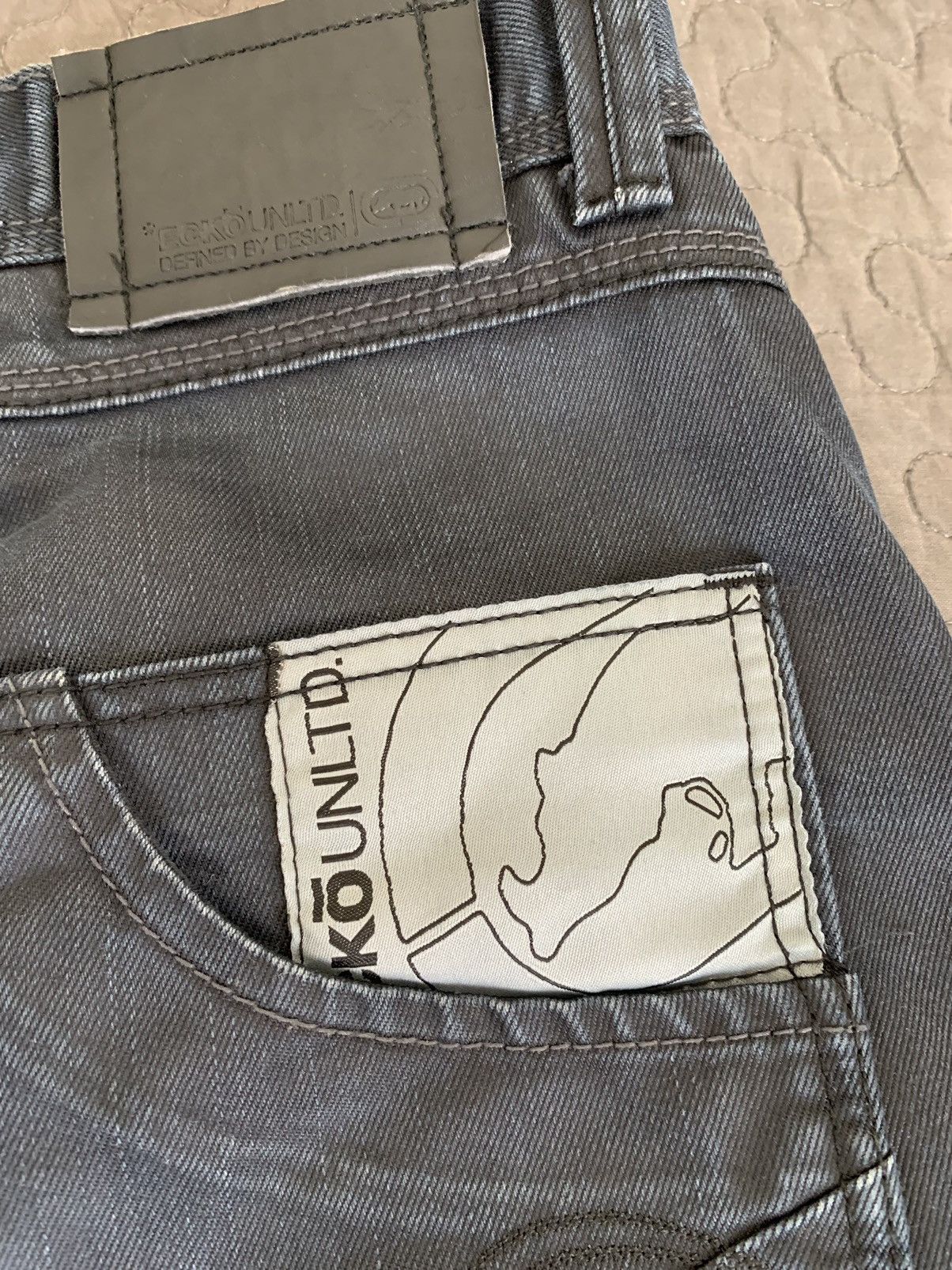 Ecko Unltd. Ecko Unltd. Big Logo Denim Jeans Size US 34 / EU 50 - 20 Thumbnail