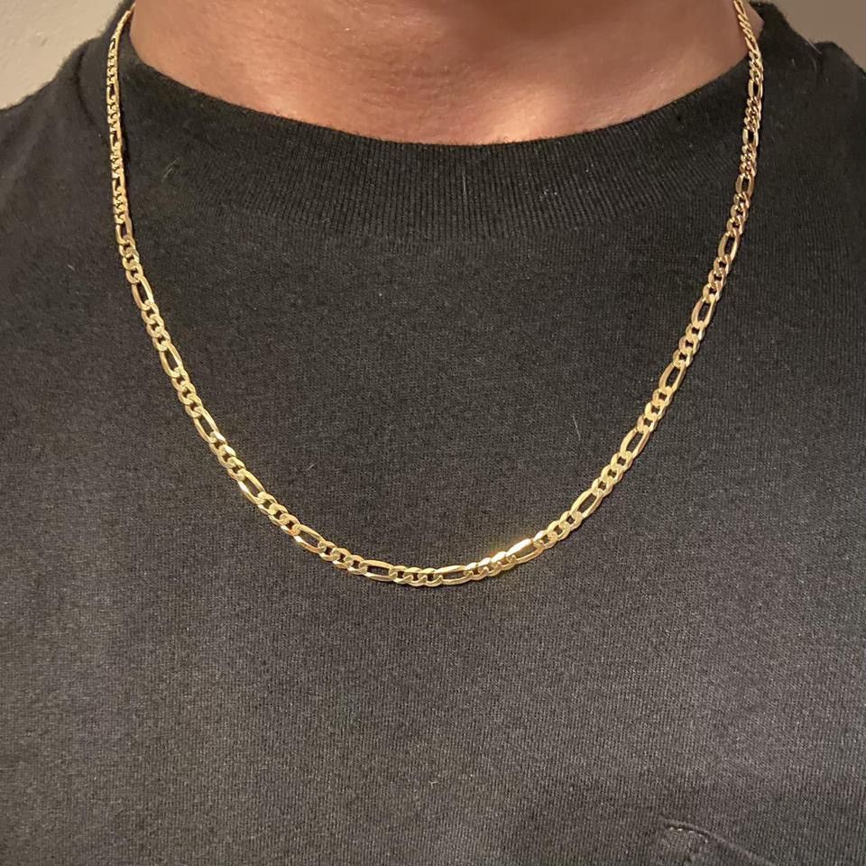 Other Gold Chain 14k Gold Vermeil Figaro 20in 3mm Size ONE SIZE - 1 Thumbnail