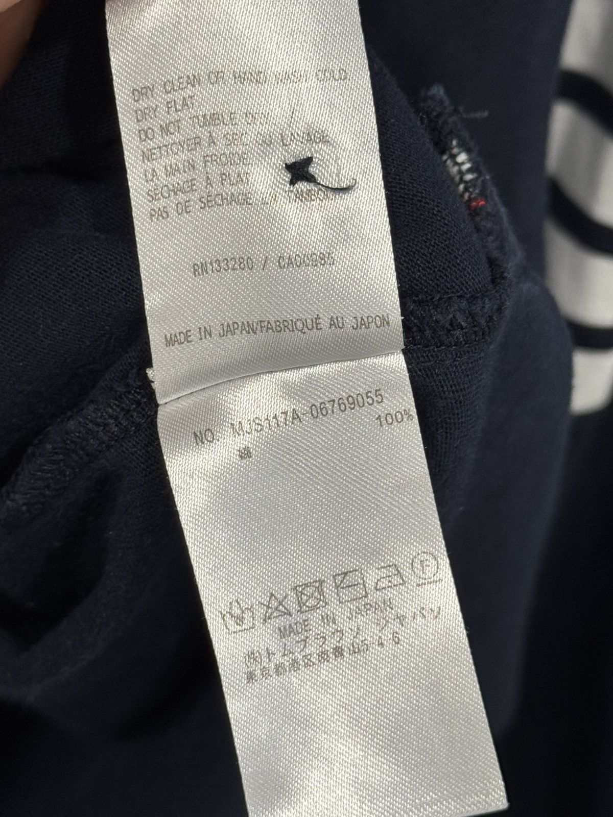 Thom Browne Thom Browne Navy Milano Cotton 4-Bar Long Sleeve Size US L / EU 52-54 / 3 - 5 Thumbnail
