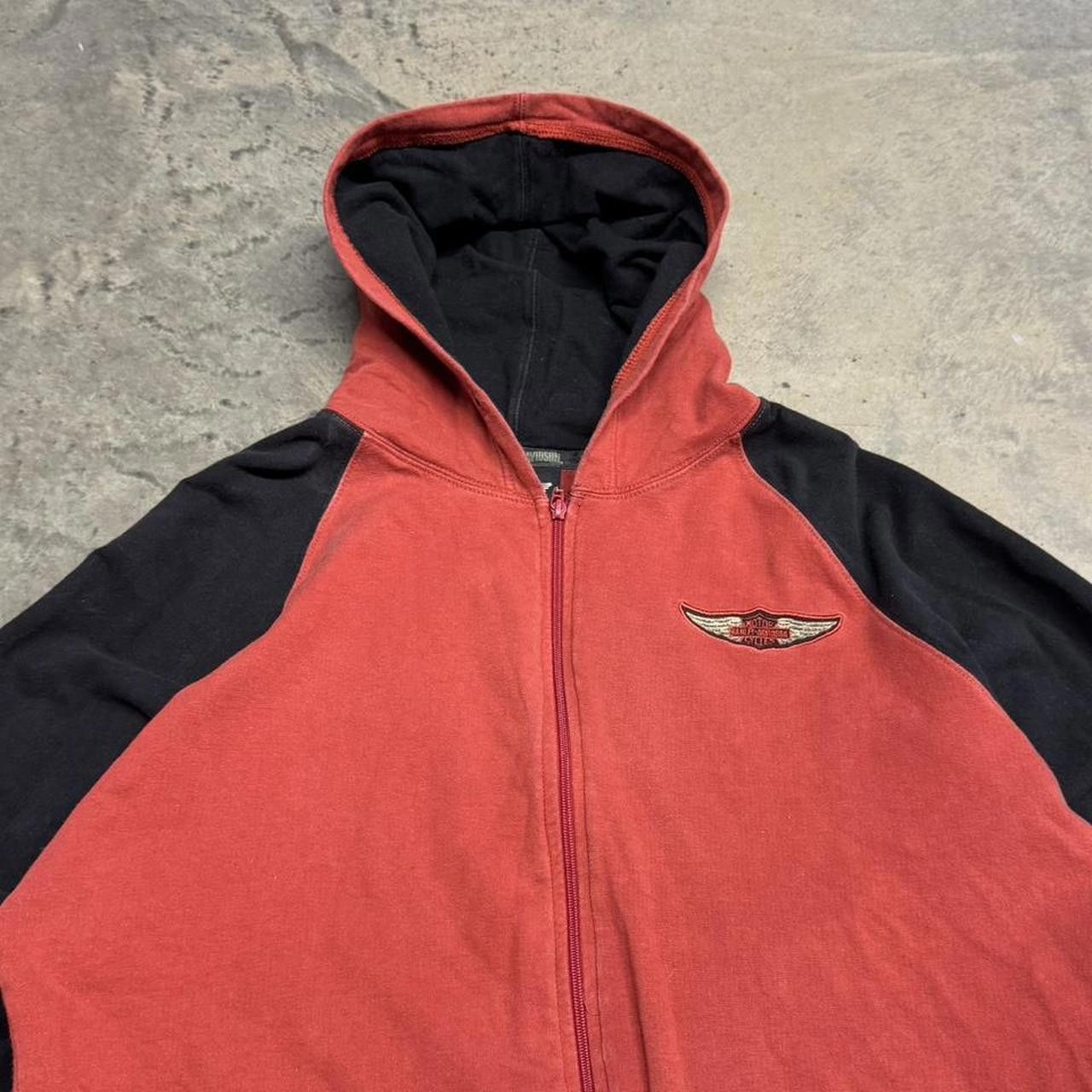 Harley Davidson × Vintage Vintage Y2K Harley Davidson Zip Up Hoodie Size US S / EU 44-46 / 1 - 2 Thumbnail