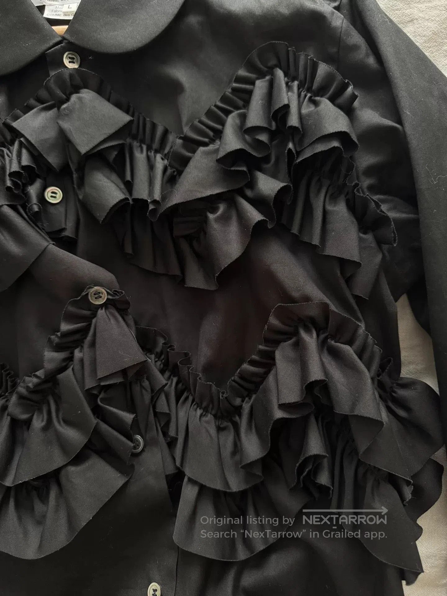 Comme des Garcons Comme des Garcons Ruffled Black Shirt. Size US L / EU 52-54 / 3 - 6 Thumbnail