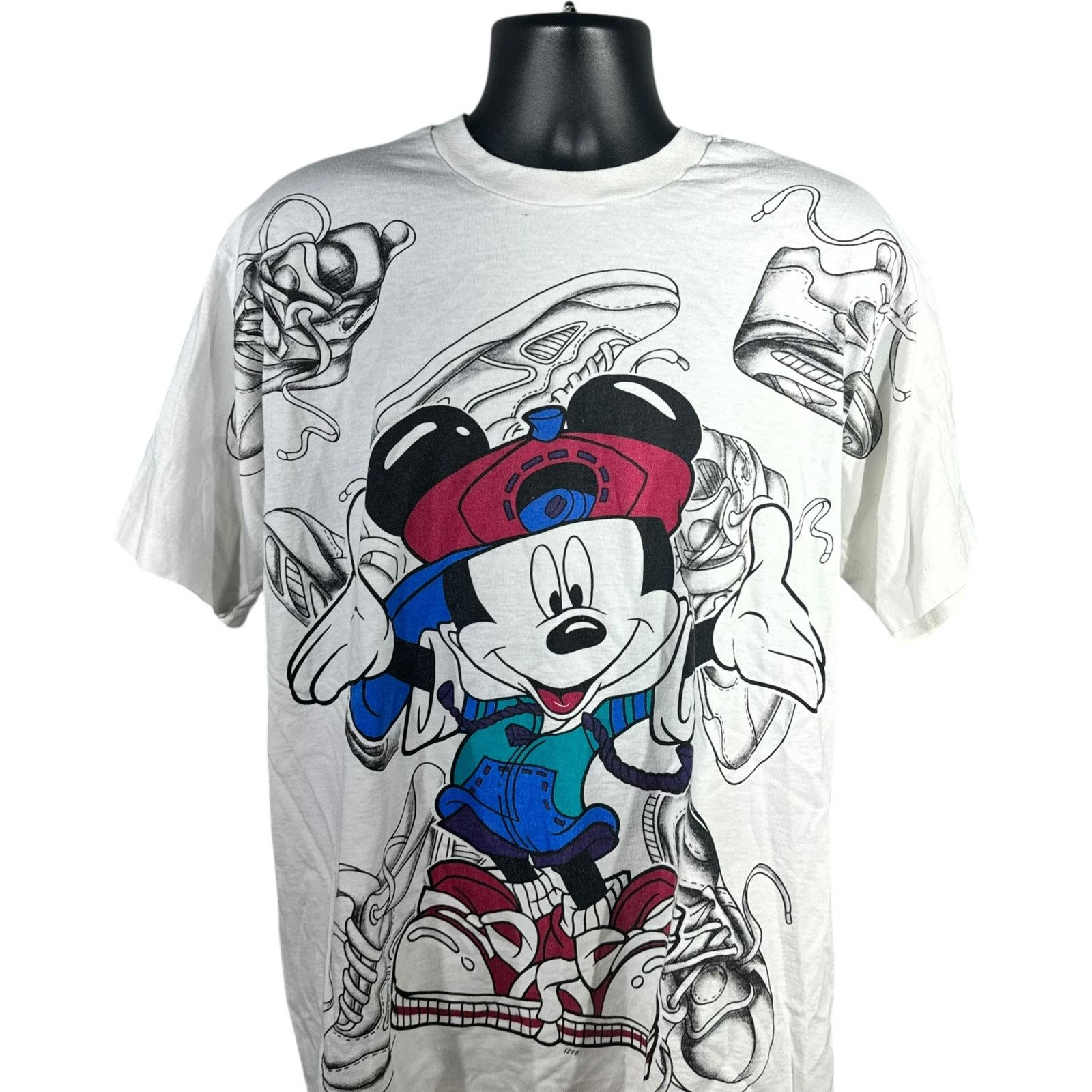 Mickey Unlimited Vintage Mickey Unlimited Mickey Mouse Sneaker Tee 90s Size US XXL / EU 58 / 5 - 2 Thumbnail