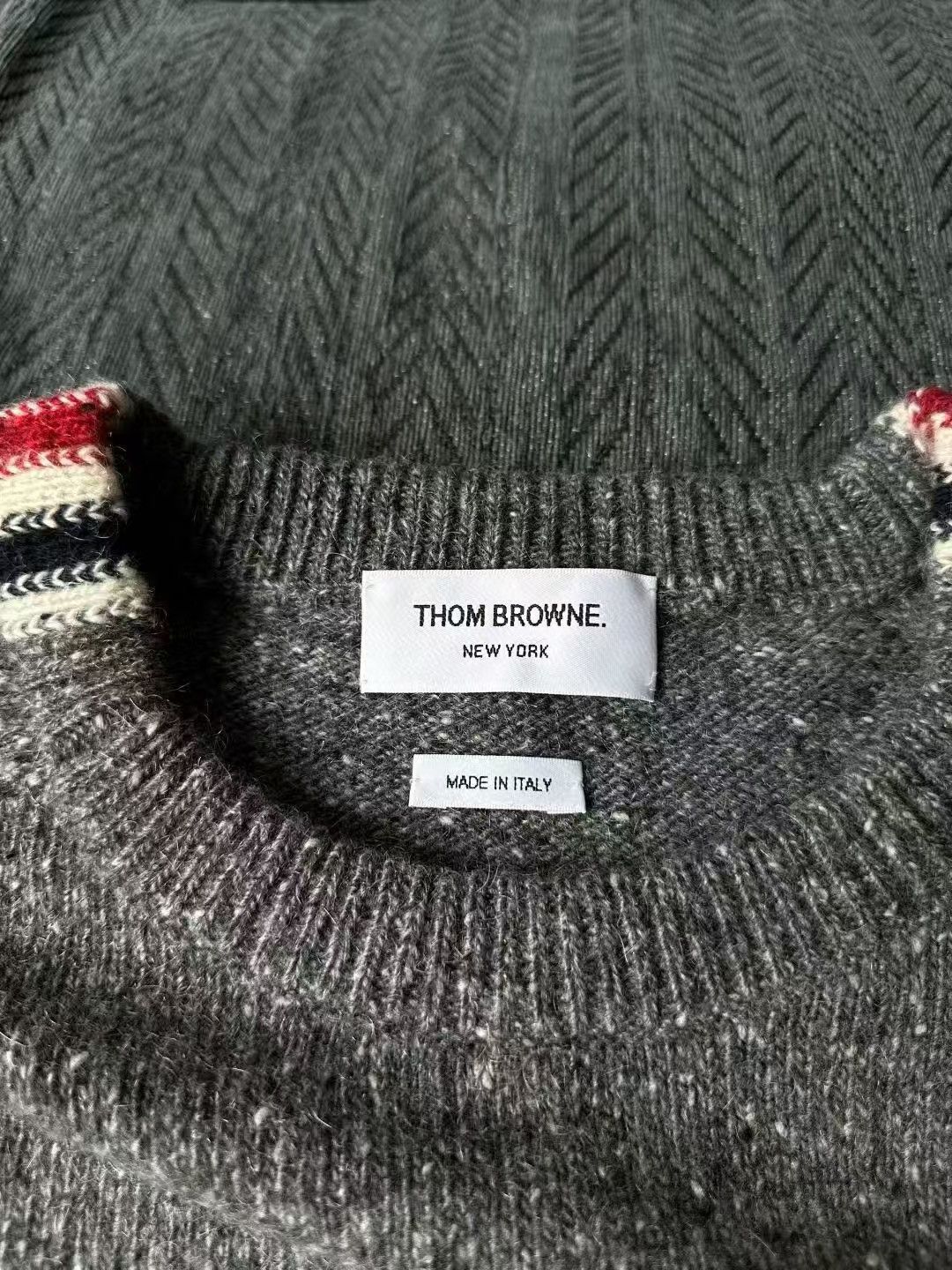 Thom Browne Thom Browne Striped Wool and Mohair Blend Sweater Pullover Size US L / EU 52-54 / 3 - 3 Thumbnail
