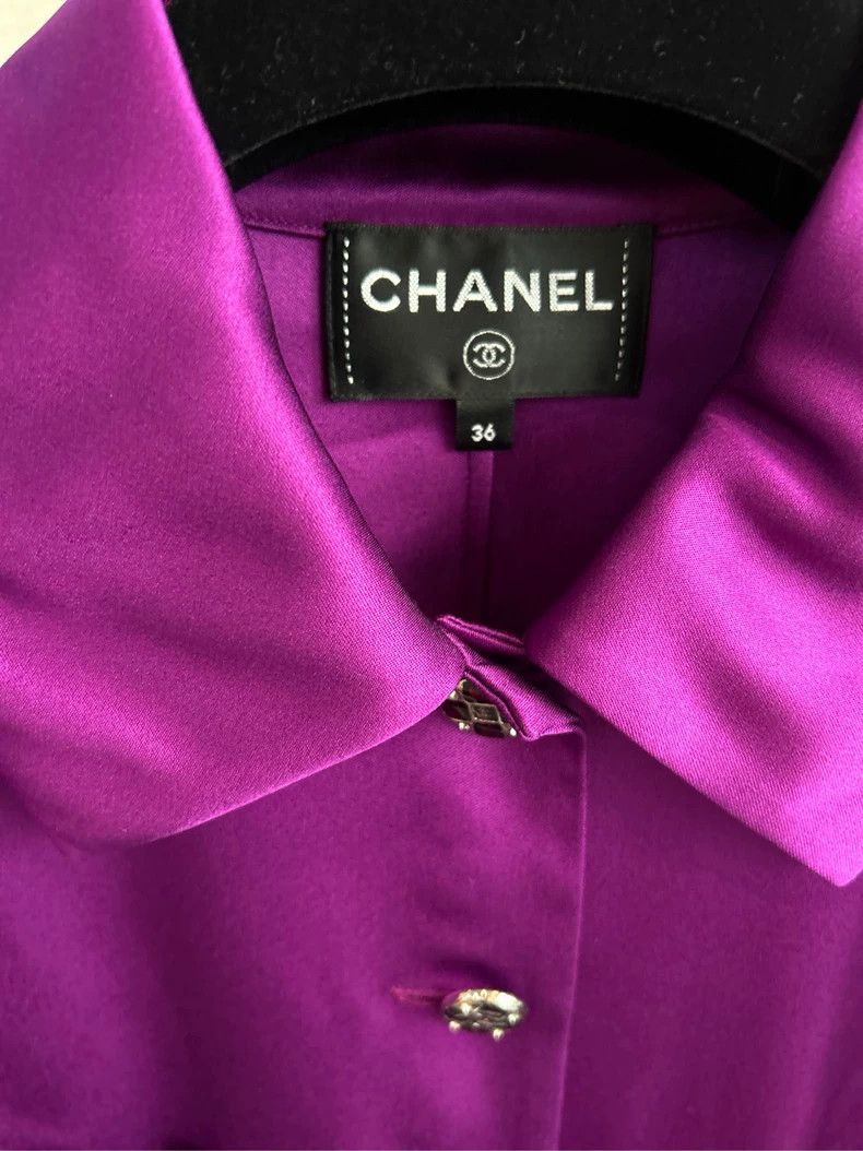 Chanel Chanel Purple jewel buckle jacket 2504-Nextarrow Size XS / US 0-2 / IT 36-38 - 4 Thumbnail