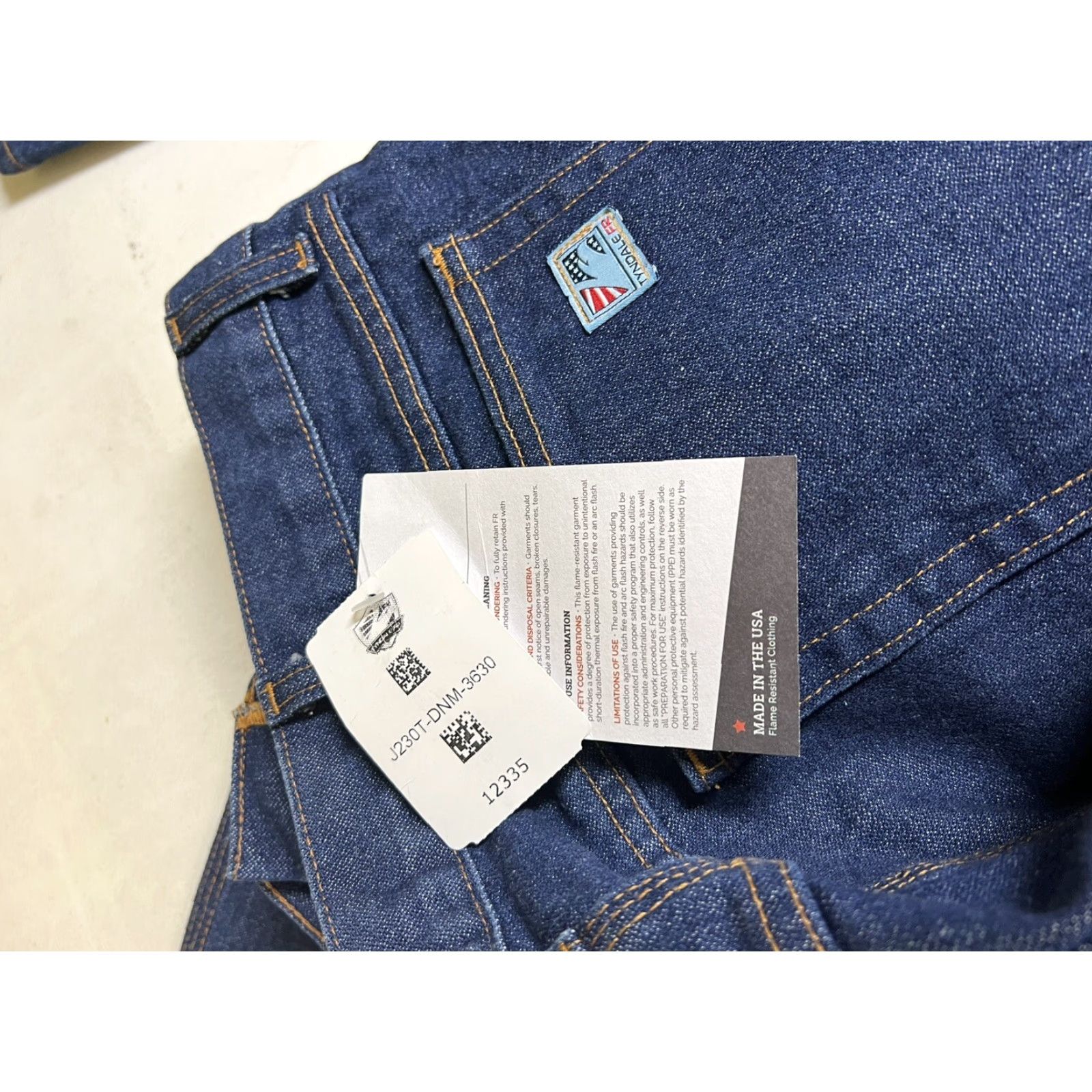 Vintage NWT Tyndale Arc Rated Flame Resistant Jeans Mens 38x30 USA NFPA 2112 CAT 2 FR Denim Straight Blue 38 Mens NFPA 2112 CAT 2 FR Size US 38 / EU 54 - 4 Thumbnail