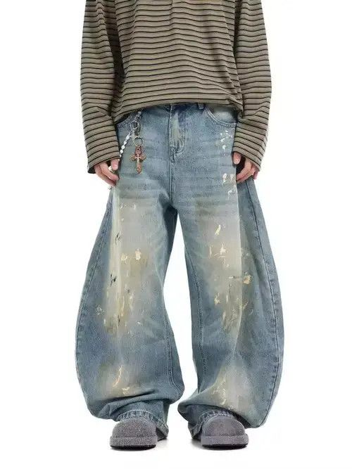 Jean Kurumi x Maria Washed baggy ripped jeans Size US 34 / EU 50 - 3 Thumbnail